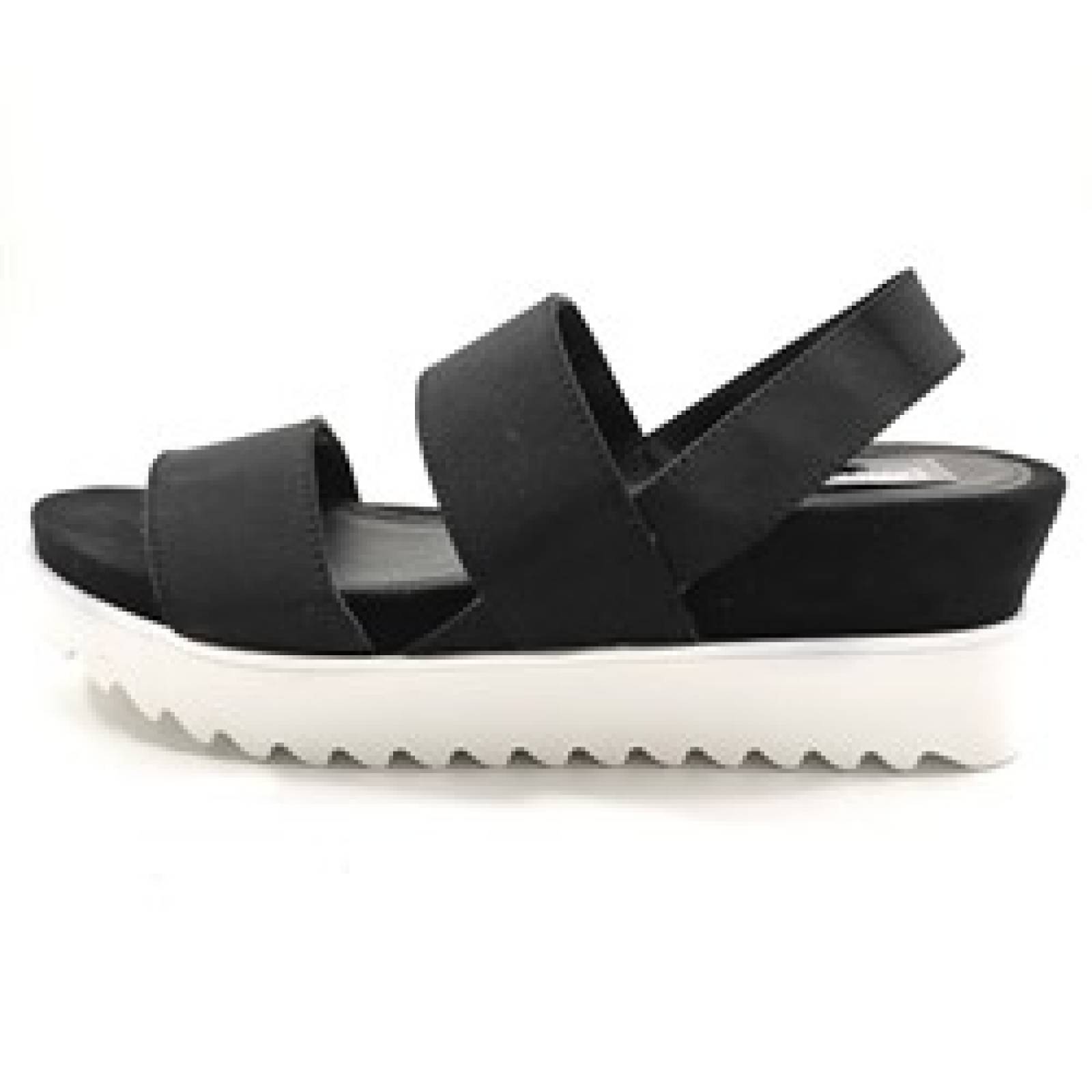 Sandalia  plataforma calzado dama negro elastico efe 296003