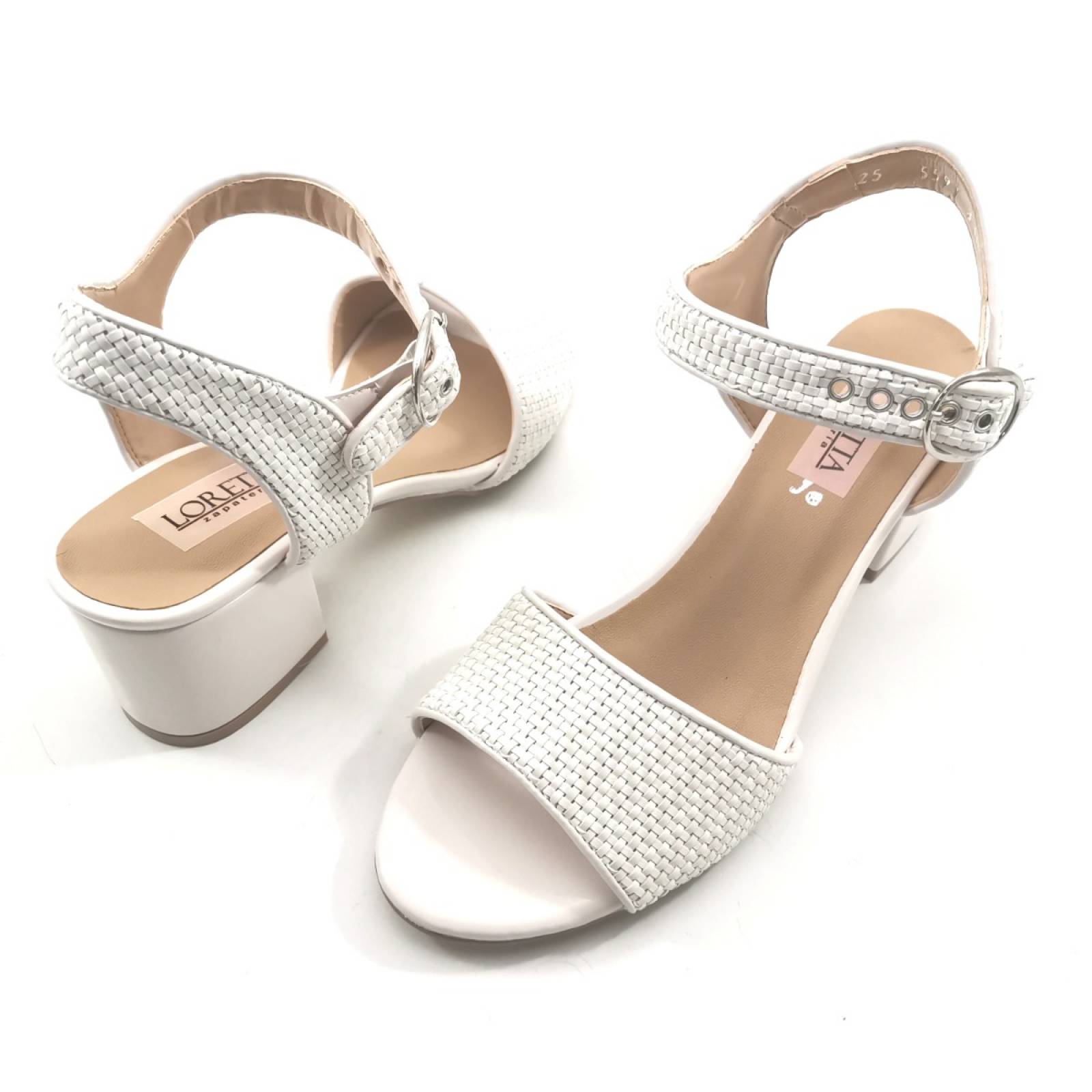 SANDALIA C/ TACON, CALZADO DAMA, TEJI BRICK GRACIAL PERLA ...