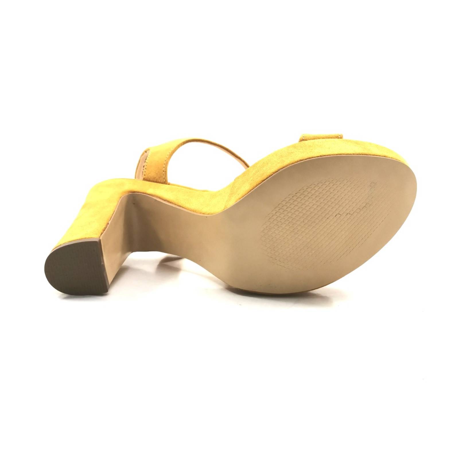 Sandalia  tacon calzado dama durazno ocre piedi bei 4786