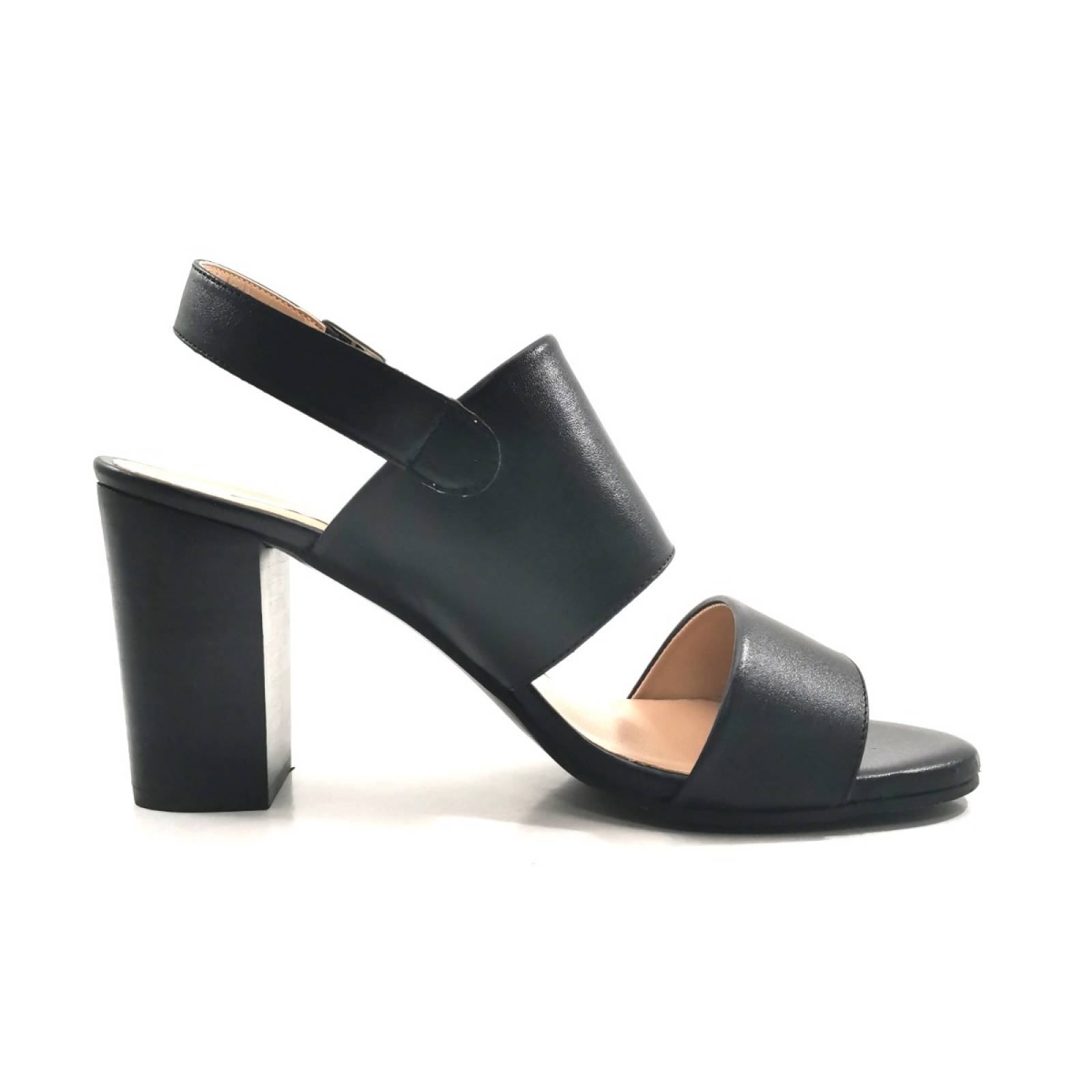 Sandalia  tacon calzado dama natura negro ronay 3232