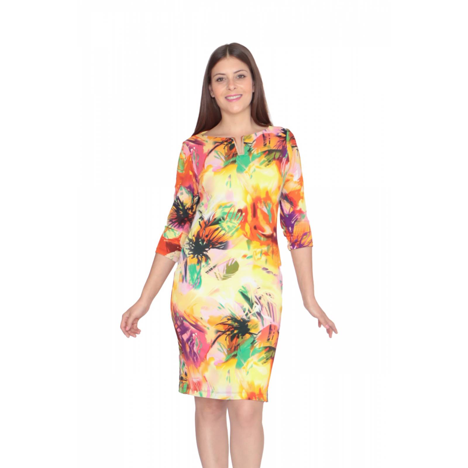 Vestido Estampado Tropical Dama Lofassi 8022