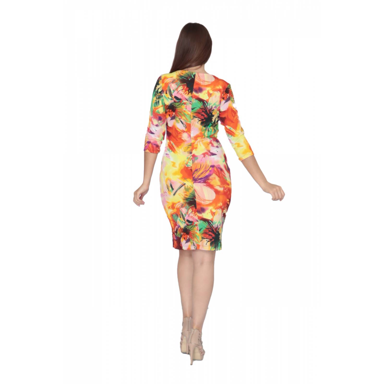 Vestido Estampado Tropical Dama Lofassi 8022