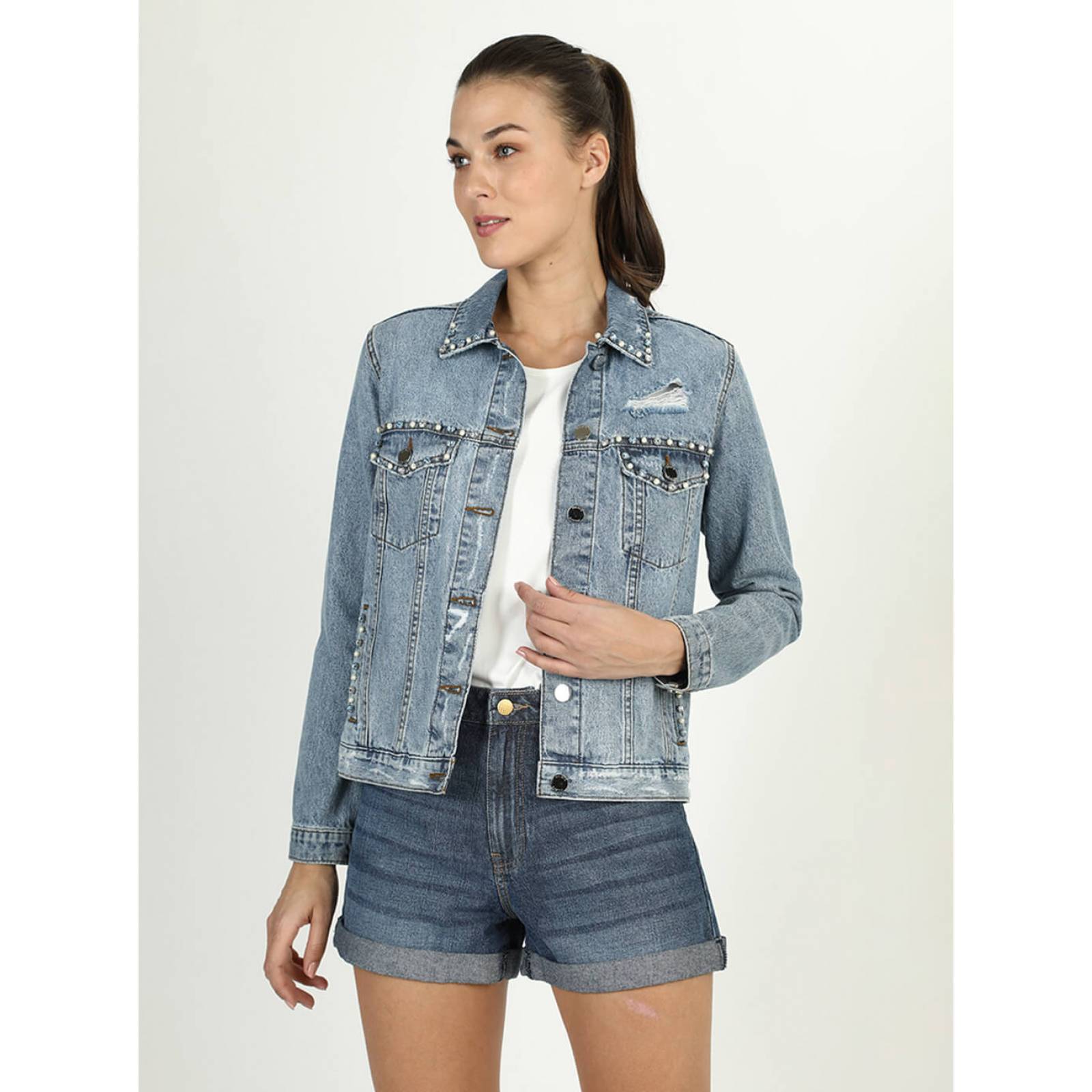 Chamarra con Pedrería Dama Foleys 122990