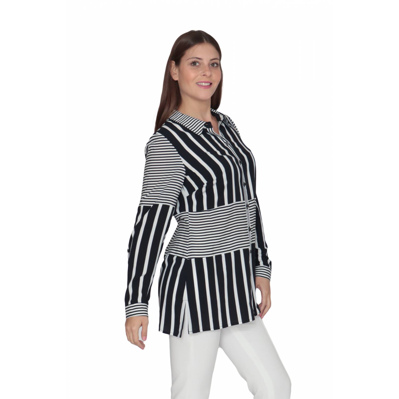 Blusa Rayas Desiguales Dama Lofassi 8033