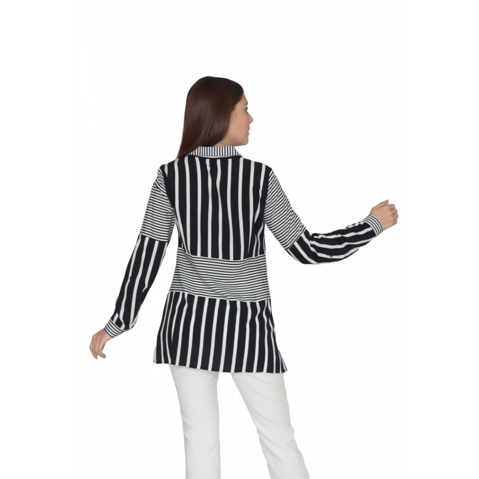 Blusa Rayas Desiguales Dama Lofassi 8033