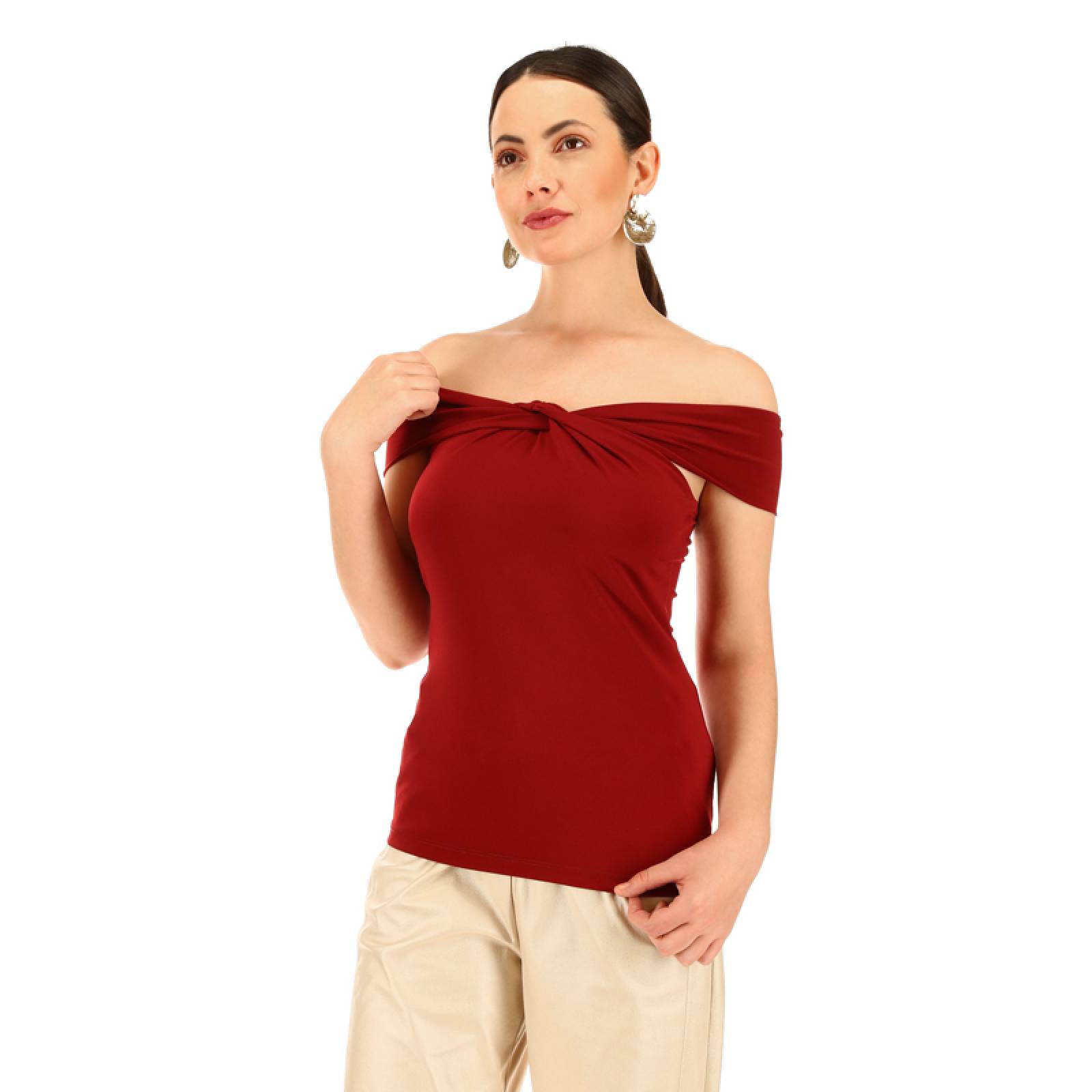 Blusa Cuello Caído Dama Nine West NW522002