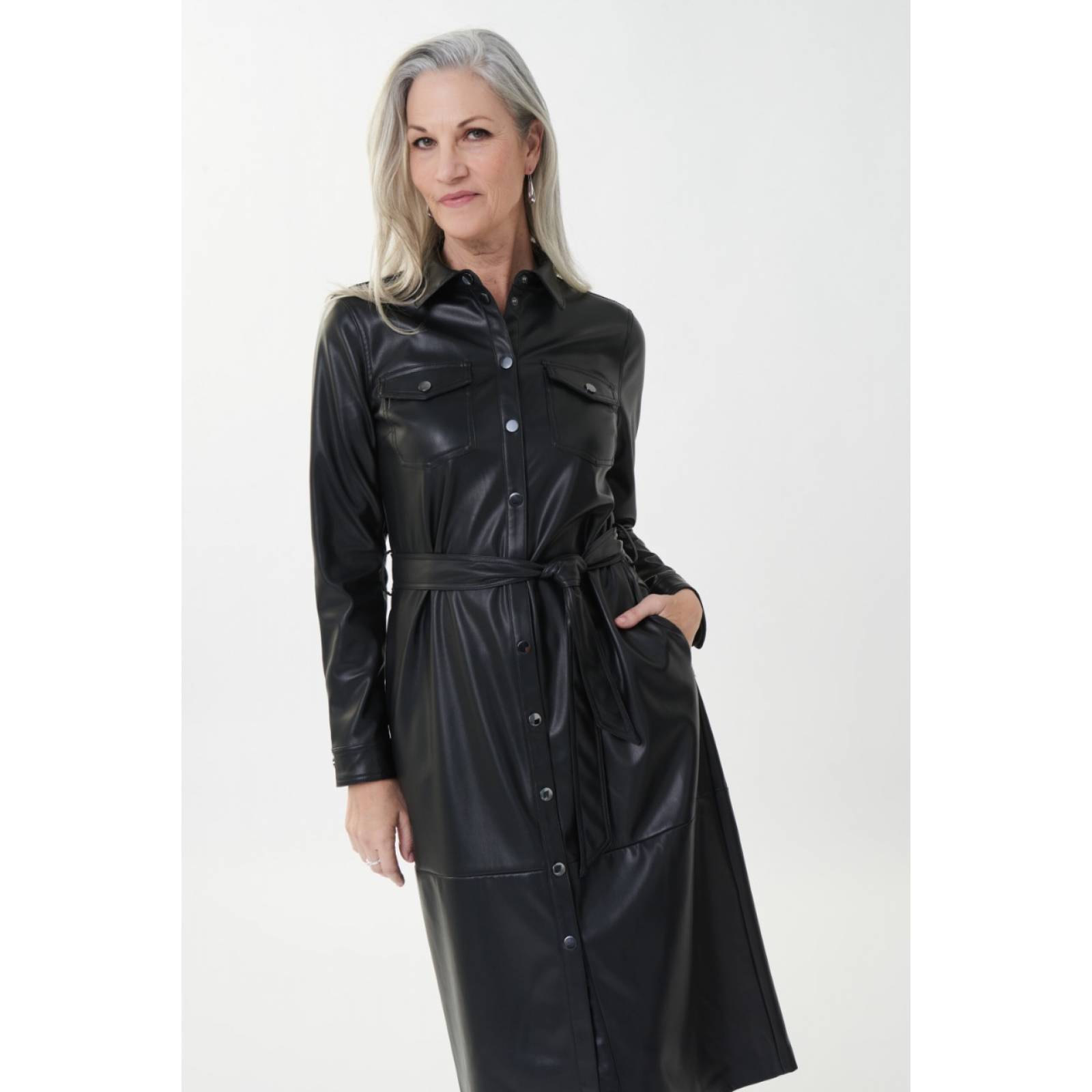 Vestido Camisero Polipiel Dama Joseph Ribkoff 223940