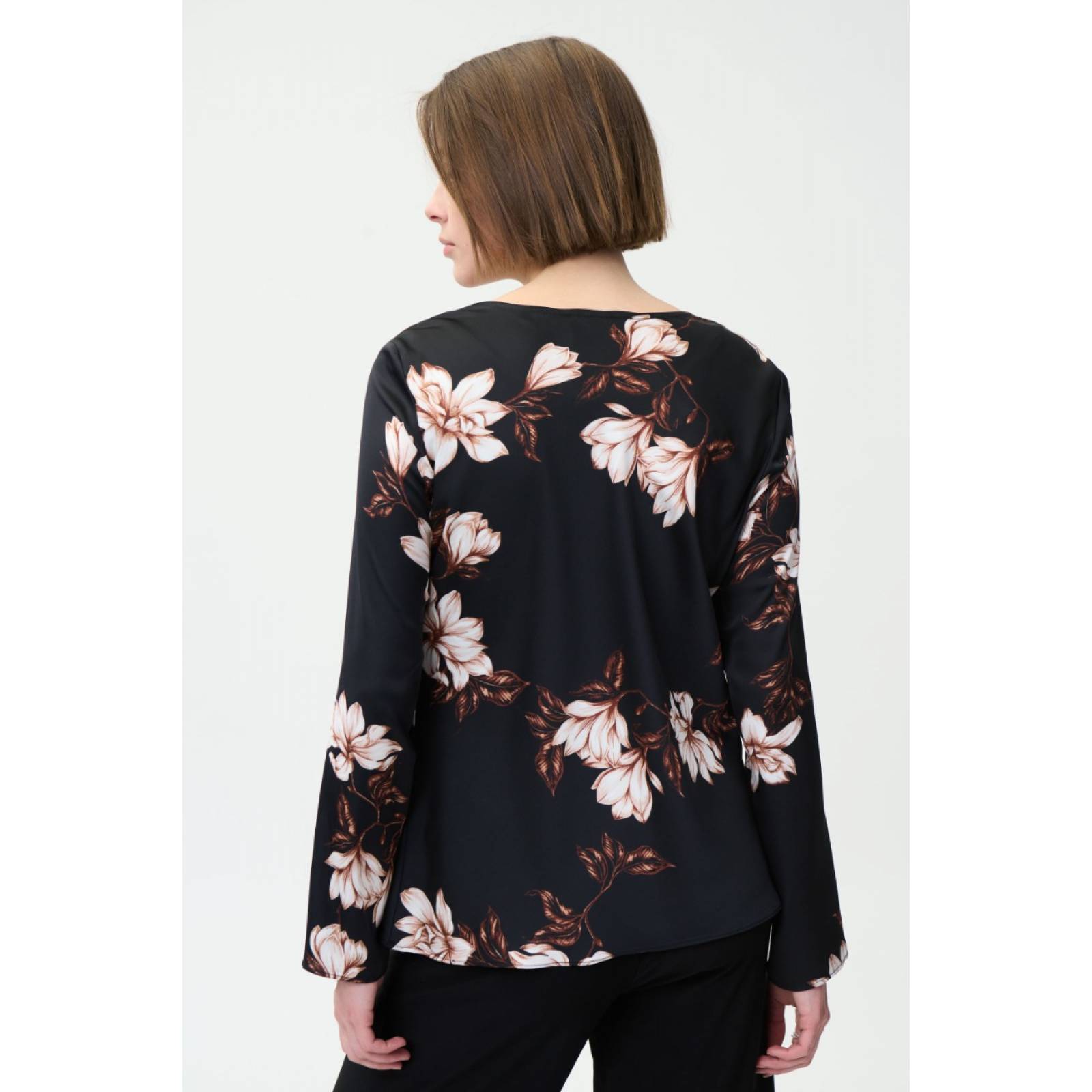 Blusa Floral con Cuello Drapeado Dama Joseph Ribkoff 224287M