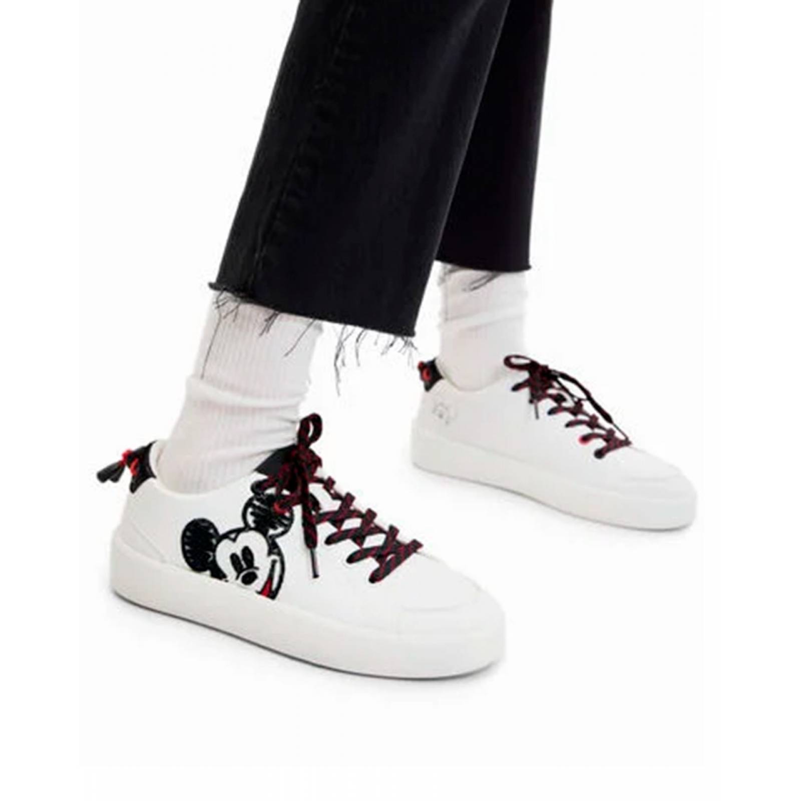 Tenis Blanco con Agujeta Mickey Mouse Desigual 22WSKP05 