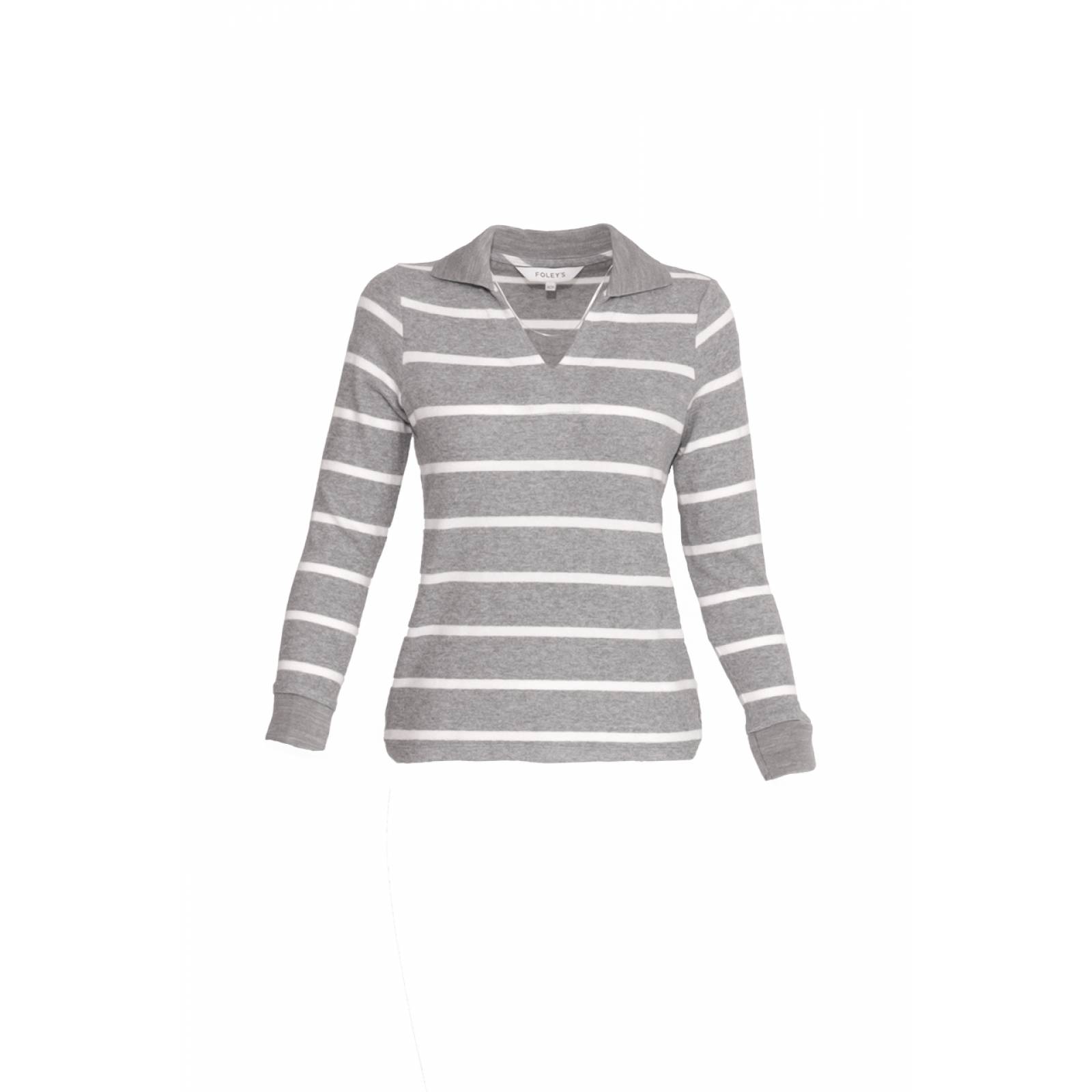 Sueter Cerrado Cuello V Rayas Mujer Foleys 222821 