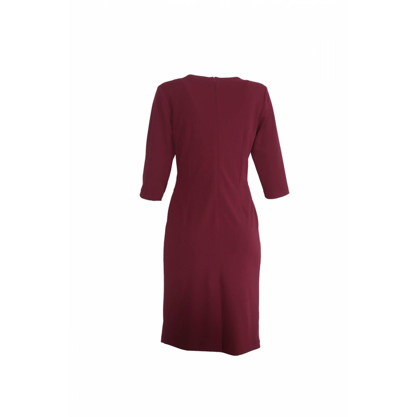 Vestido Entallado Manga Tres Cuartos con Cinturon Jr 6156 