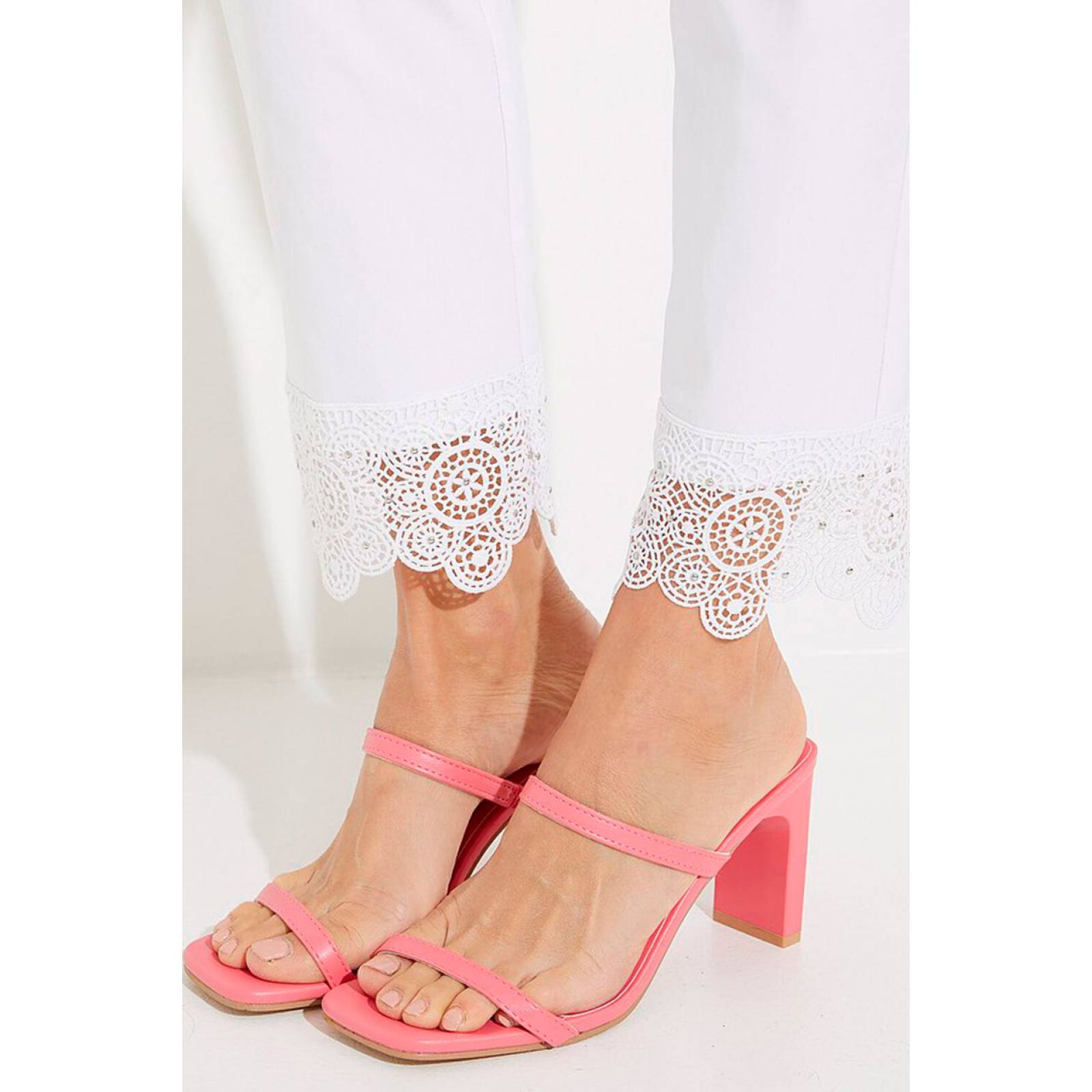 Pantalon Capri de Tiro Alto Encaje Joseph Ribkoff 231021 