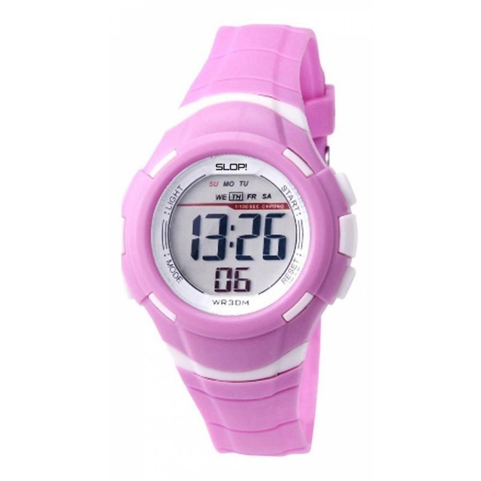 Reloj Slop Para Niña Color Rosa Sw85594 