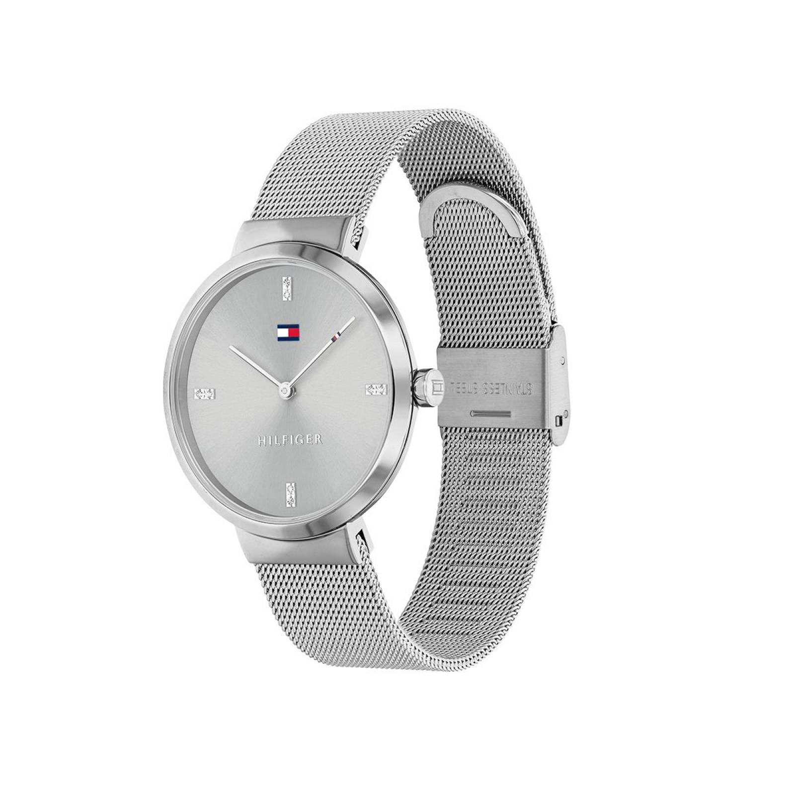 reloj tommy hilfiger dama plateado