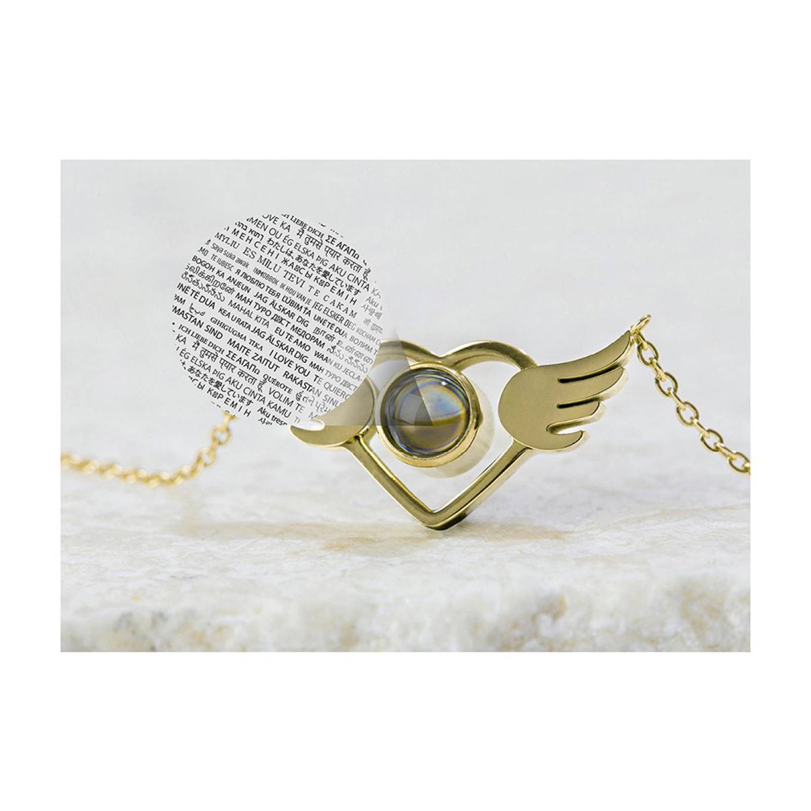 Collar de Acero Inoxidable Enso para Mujer Dorado EJN2073G 