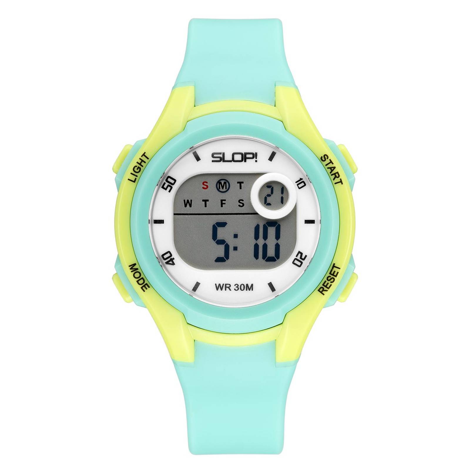 Relojes Para Niño Digital Slop Sw82155 Verde 