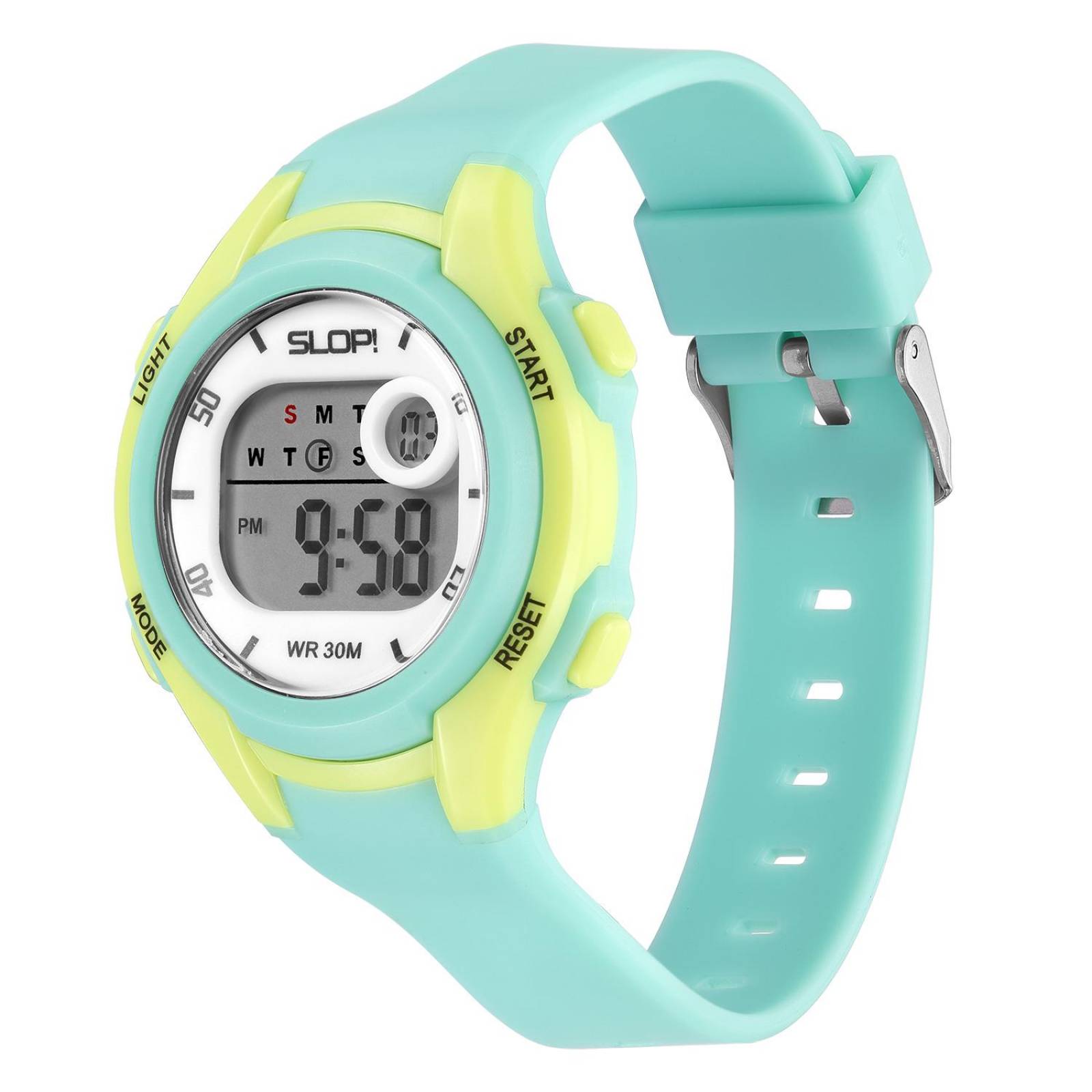 Relojes Para Niño Digital Slop Sw82155 Verde 