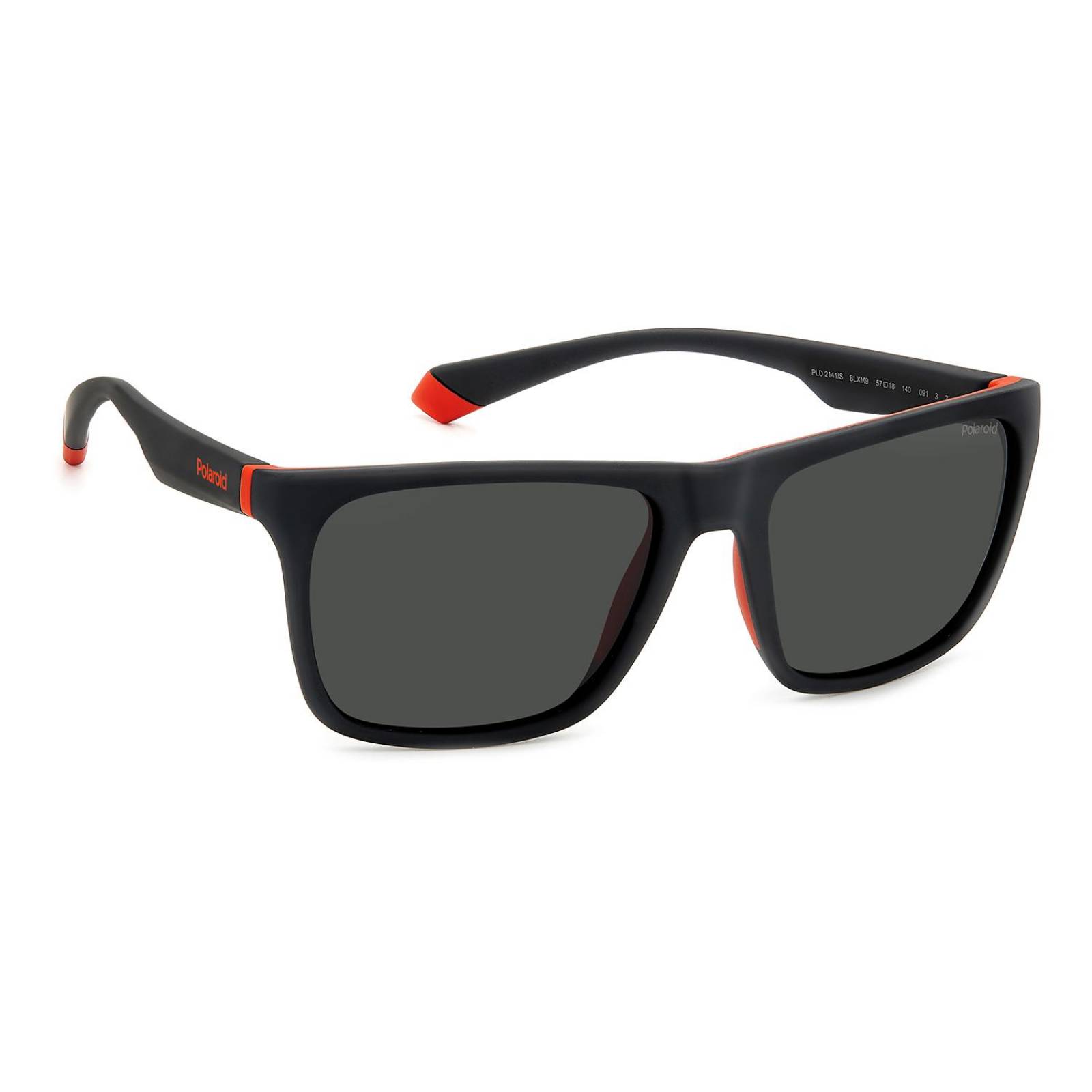 Lentes de Sol Polaroid Unisex 205718BLX56M9 Negro-Rojo 