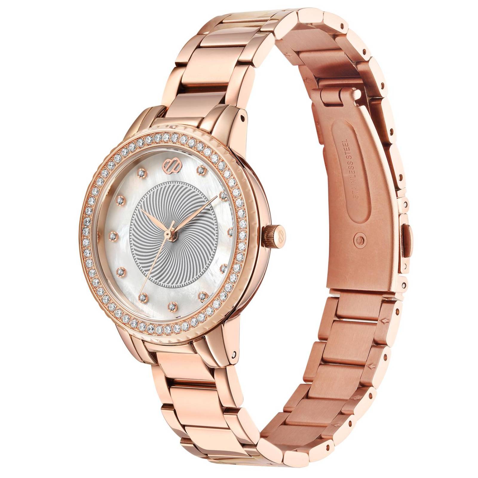 Set de Reloj Collar y Aretes Enso para Mujer EWBSL07 Oro Rosa