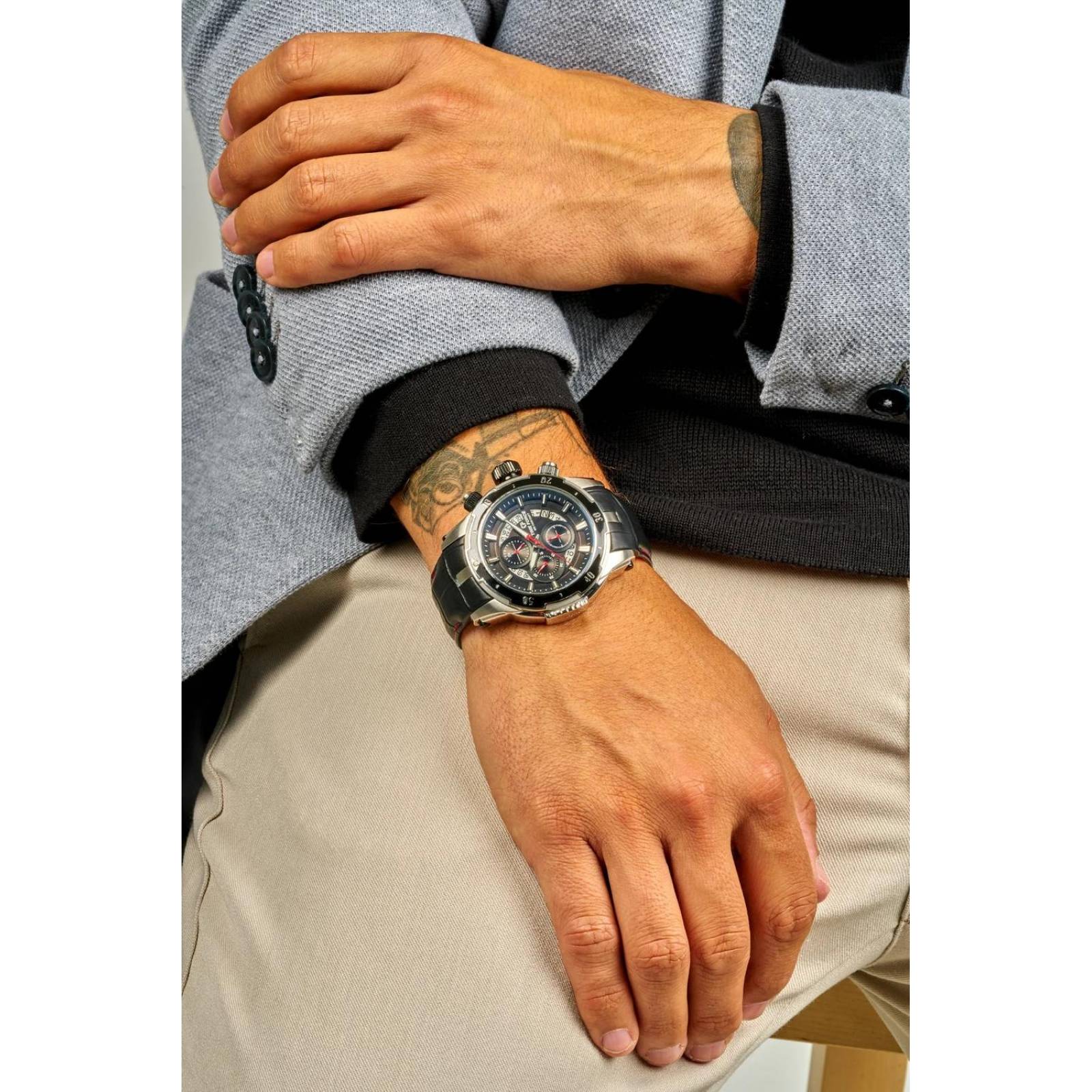 Reloj de Pulsera Time Force para Caballero TF5022M-01 Negro 