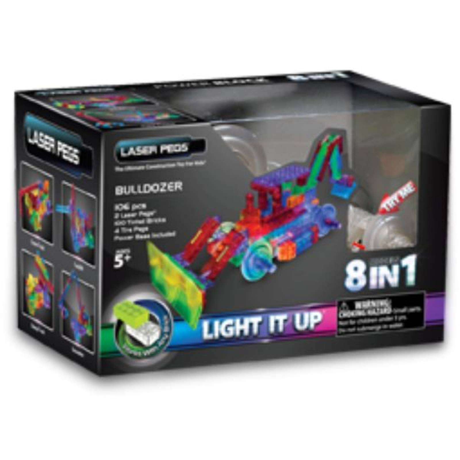 Juguete de construccion Bulldozer 8 en 1 Laser Pegs