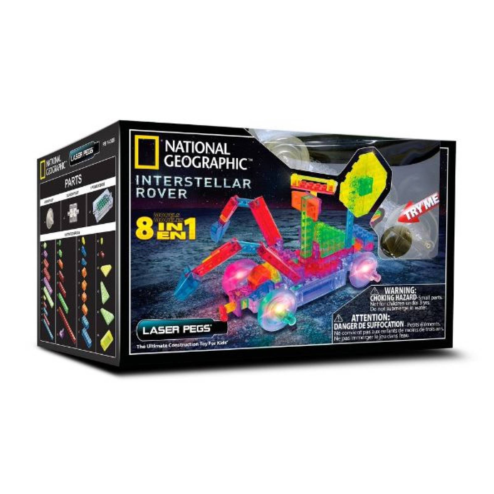 Juguete de construccion Explorador  Interestelar 8 en 1 Laser Pegs Nat Geo