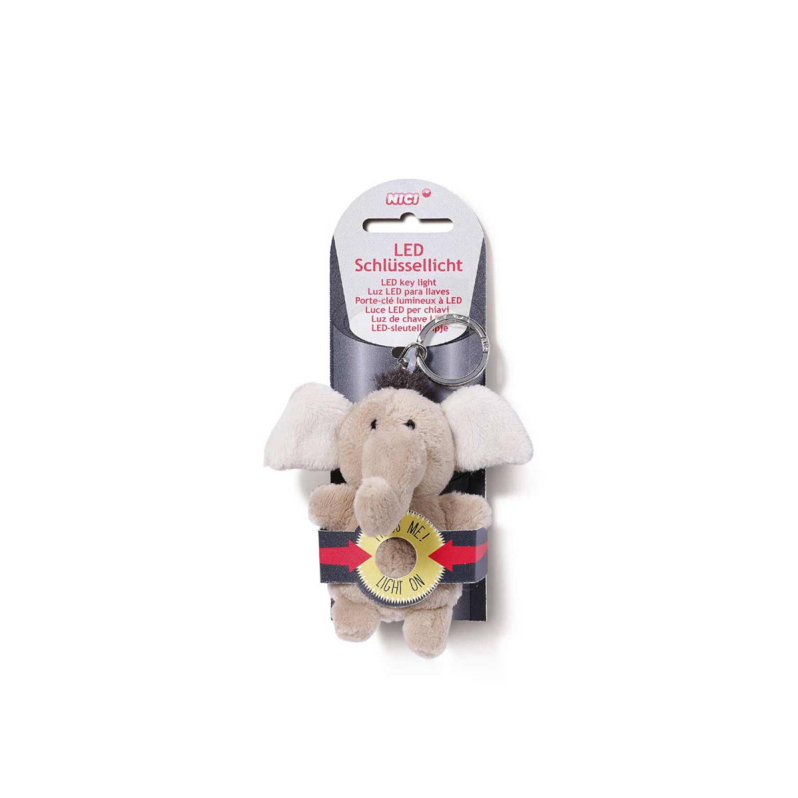 Llavero con luz LED elefante El-Frido 9cm