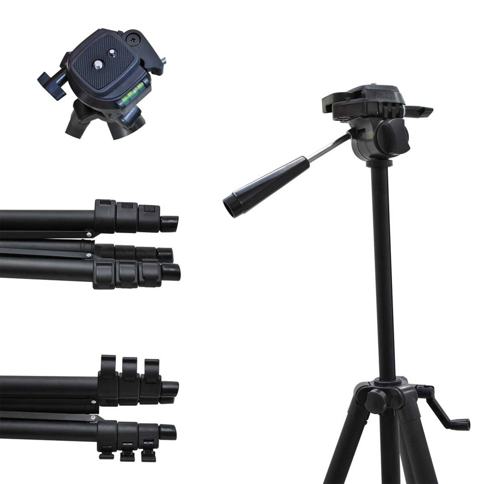 Tripie de aluminio negro