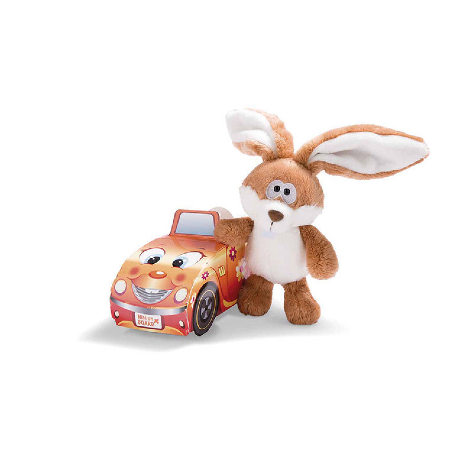 CONEJO 15CM CON CARRO CAJA DE REGALO