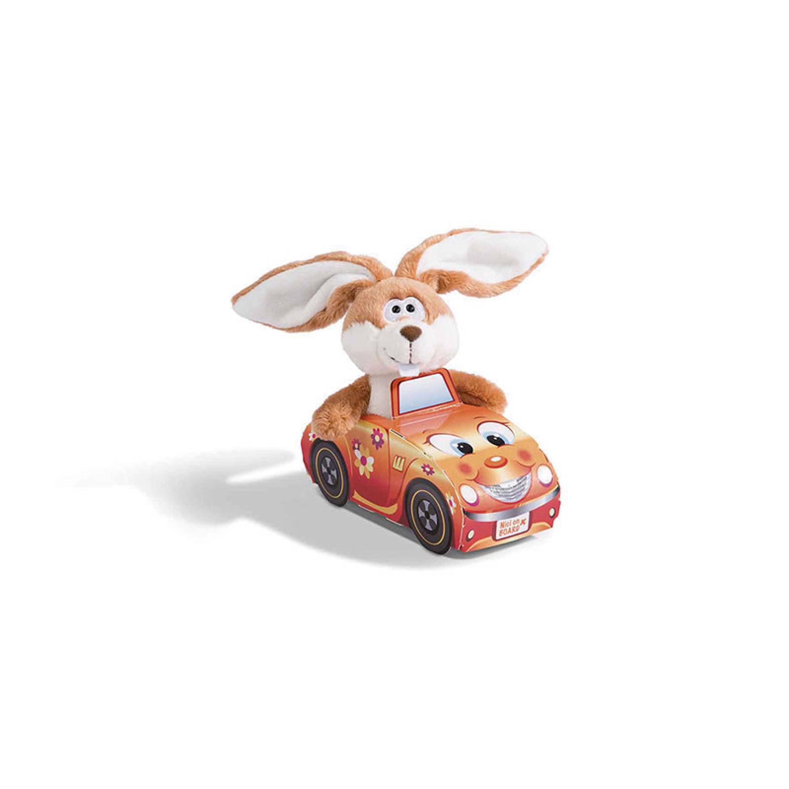 CONEJO 15CM CON CARRO CAJA DE REGALO