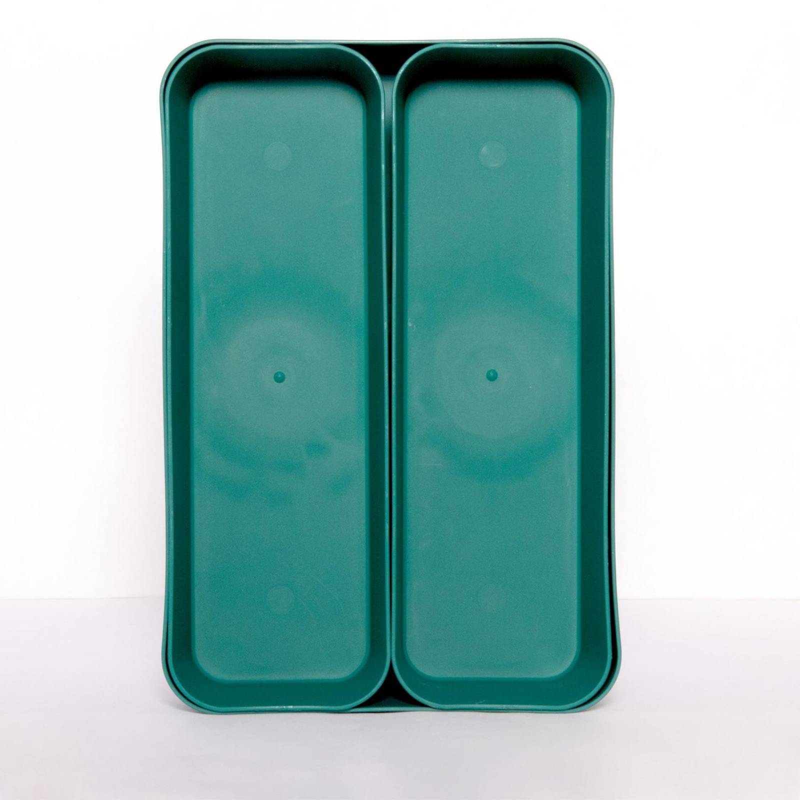 Juego de charolas organizadoras para escritorio 3 pzas 26 x 17 x 4 cm 26 x 8.5 x 4 cm Verde