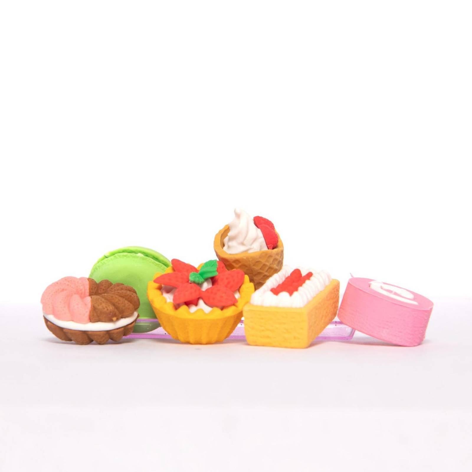Colección de gomas para borrar postres 6 pzas 