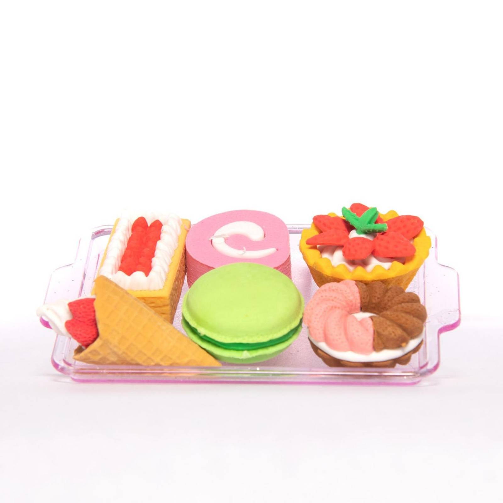 Colección de gomas para borrar postres 6 pzas 