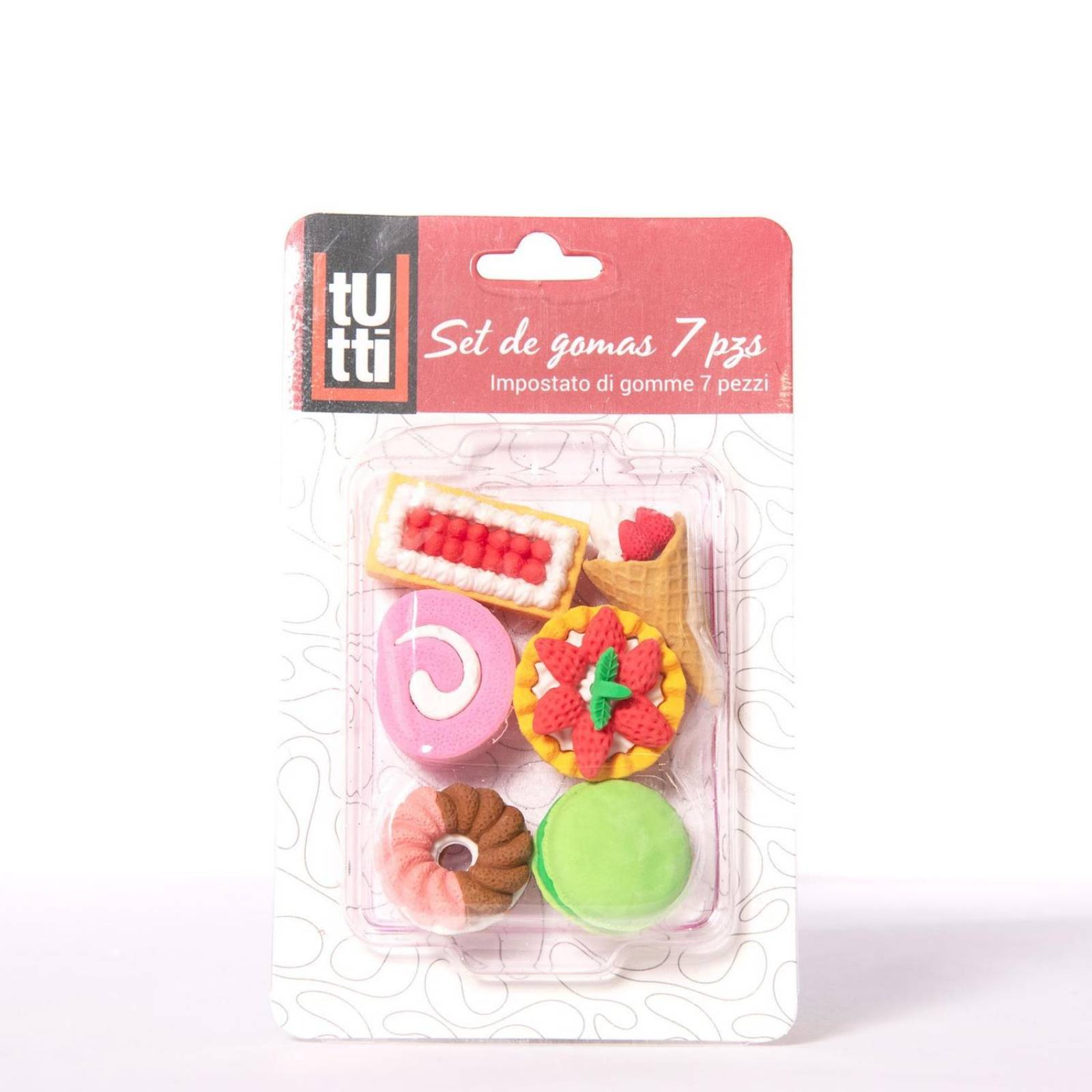 Colección de gomas para borrar postres 6 pzas 