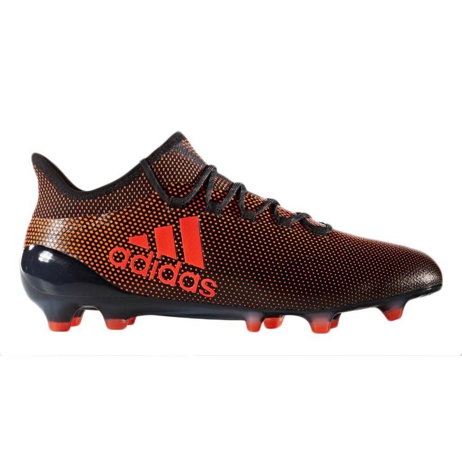 Tacos de Futbol Adidas X 17.1 Negro-Naranja