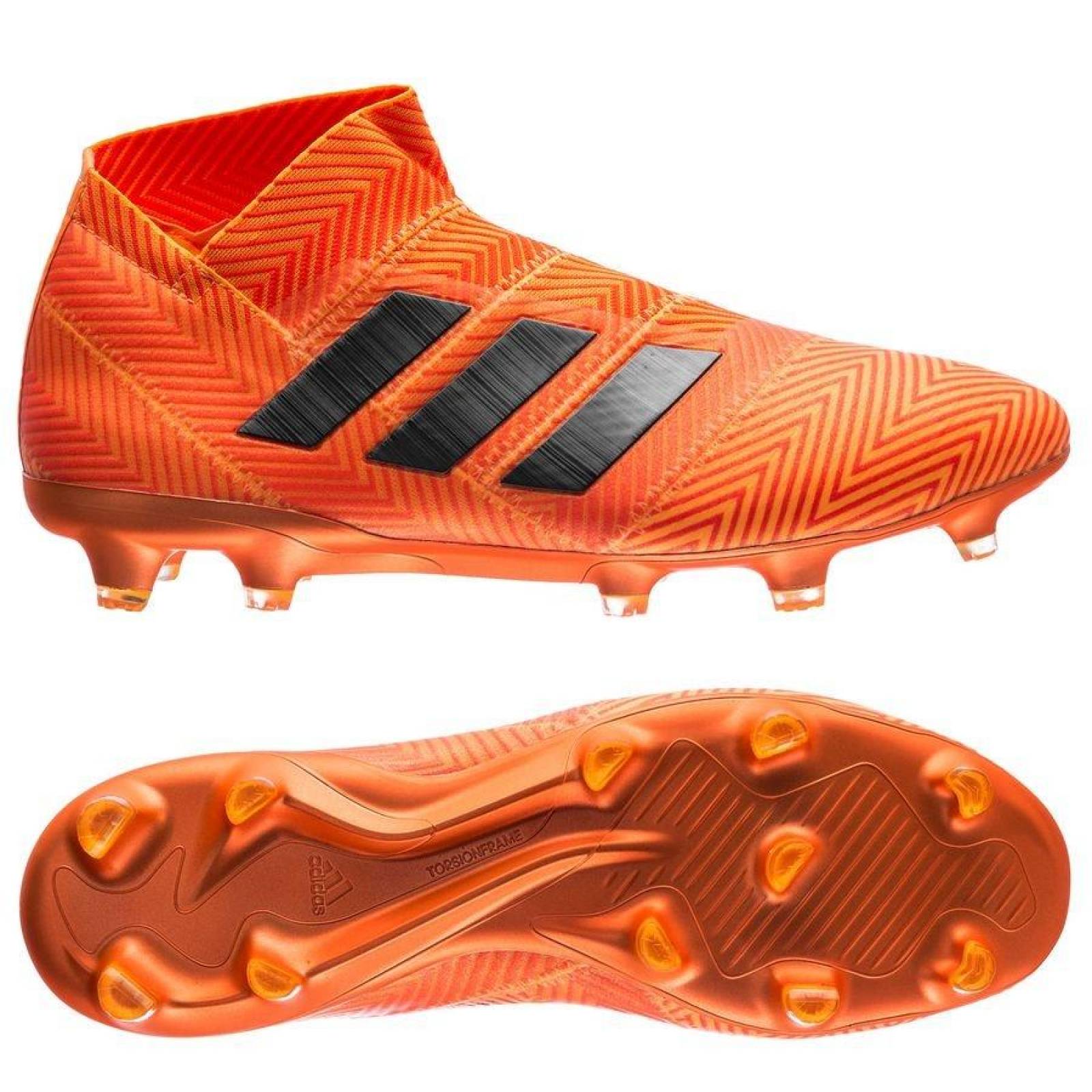 Tacos de Futbol Adidas Nemeziz 18 + Naranja 