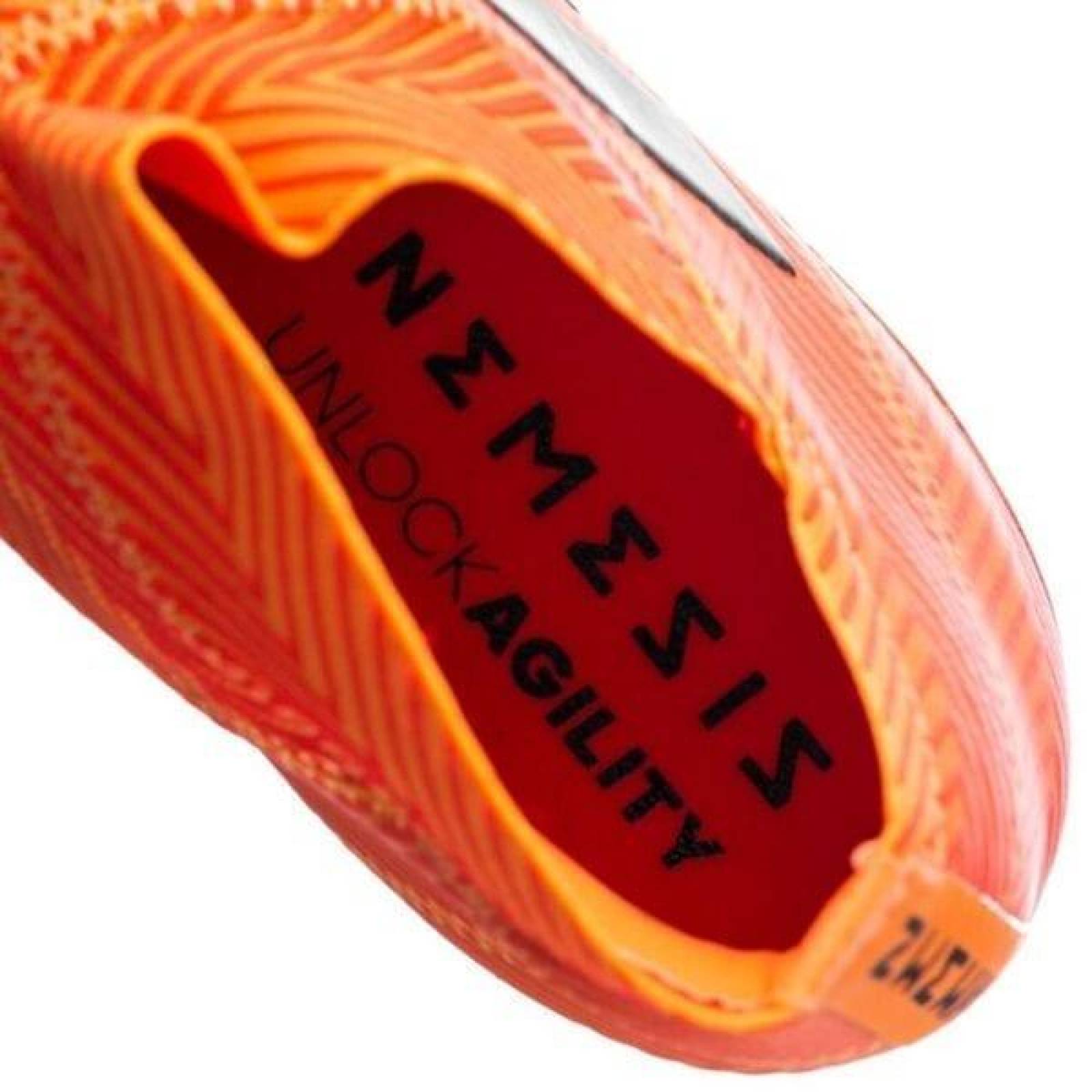 Tacos de Futbol Adidas Nemeziz 18 + Naranja 