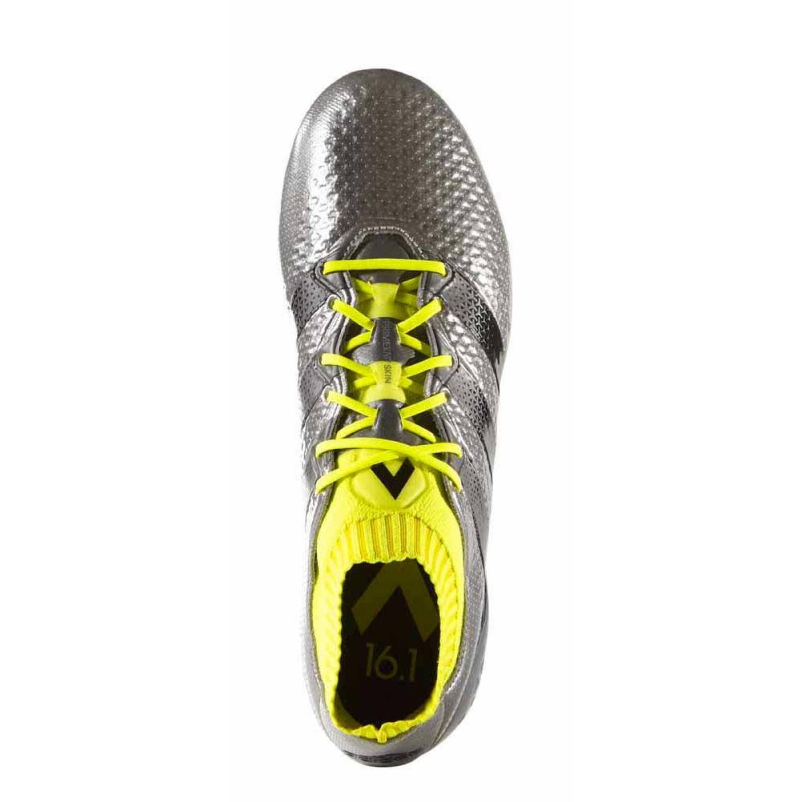 Tacos De Fútbol Adidas Ace 16.1 Primeknit FG Plateado 