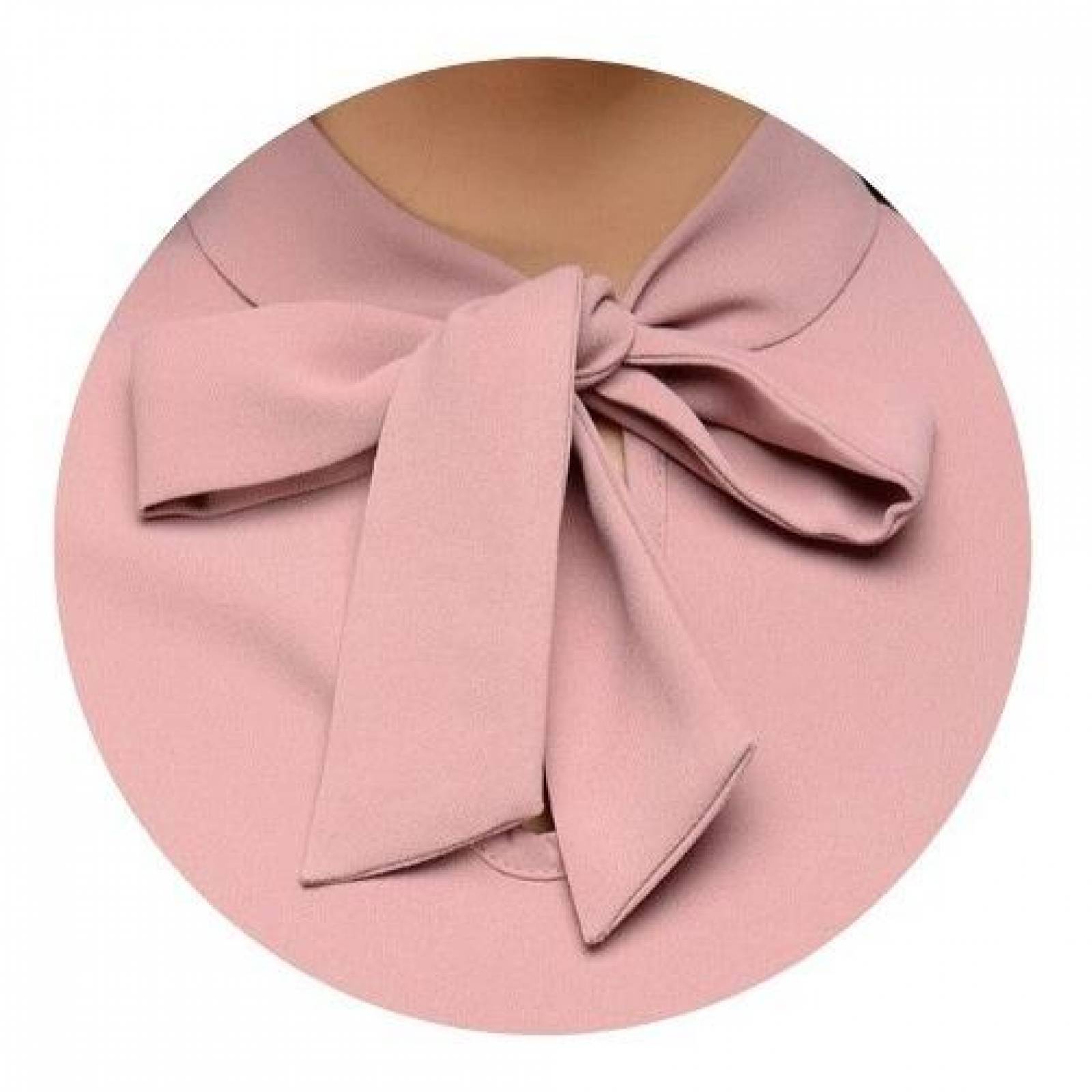 Elegante Blusa Para Dama Diseño De Moño En Cuello Mpb-532 