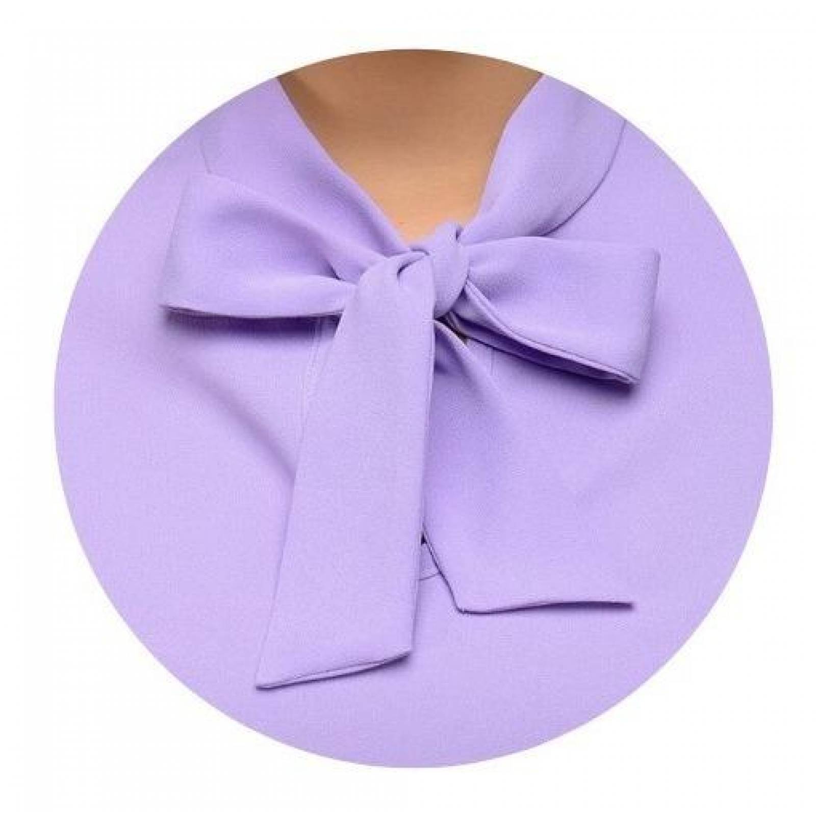 Elegante Blusa Para Dama Diseño De Moño En Cuello Mpb-532 