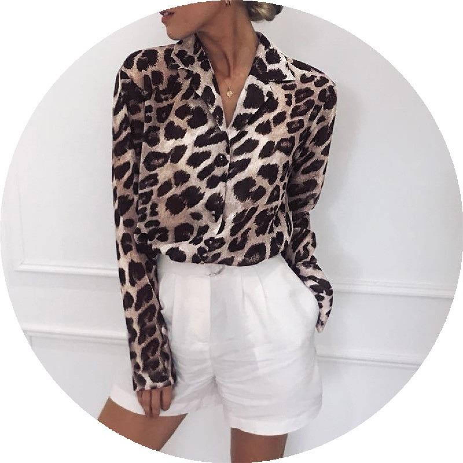 Blusa Para Mujer Vintage Animal Print Leopardo Mpb-519 