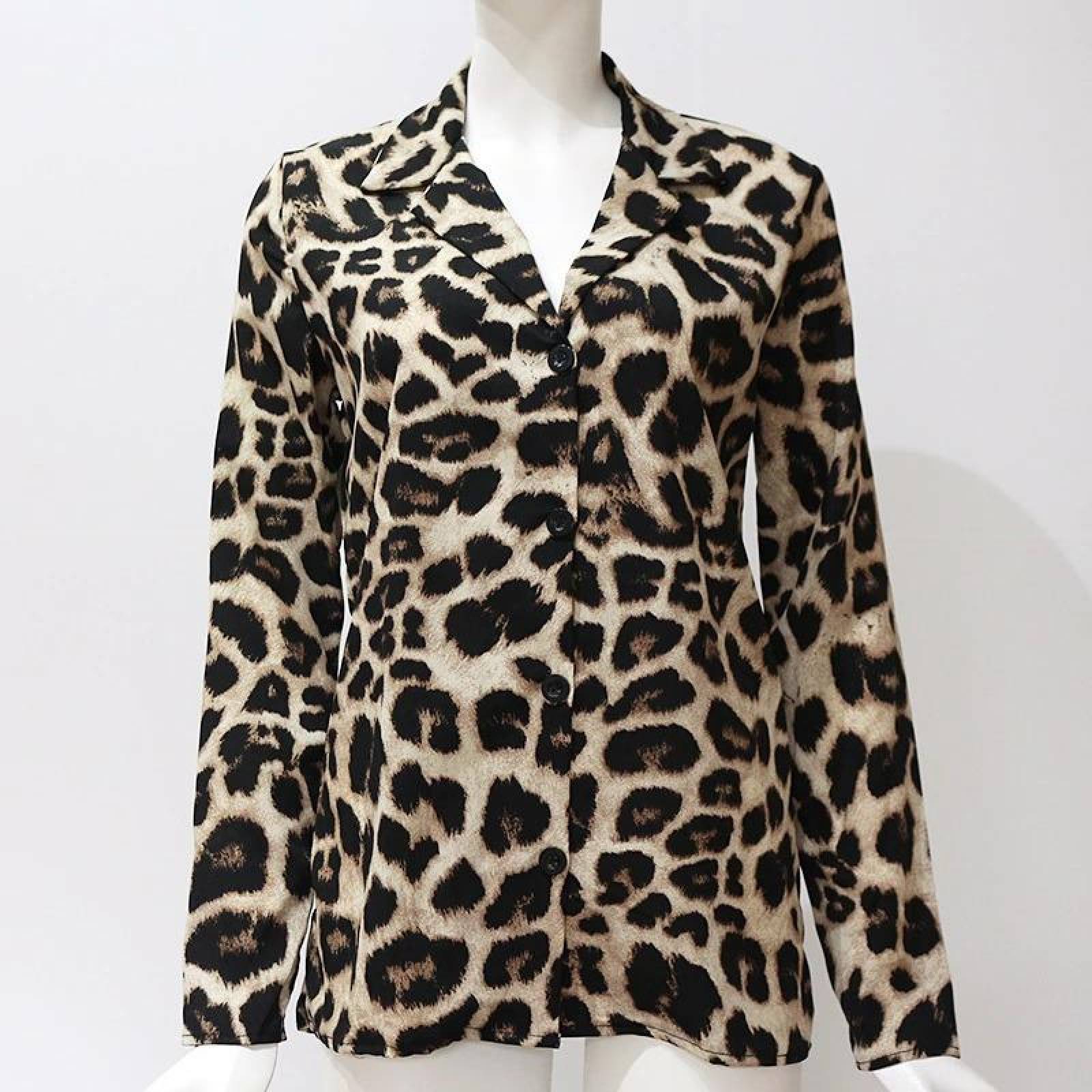 Blusa Para Mujer Vintage Animal Print Leopardo Mpb-519 