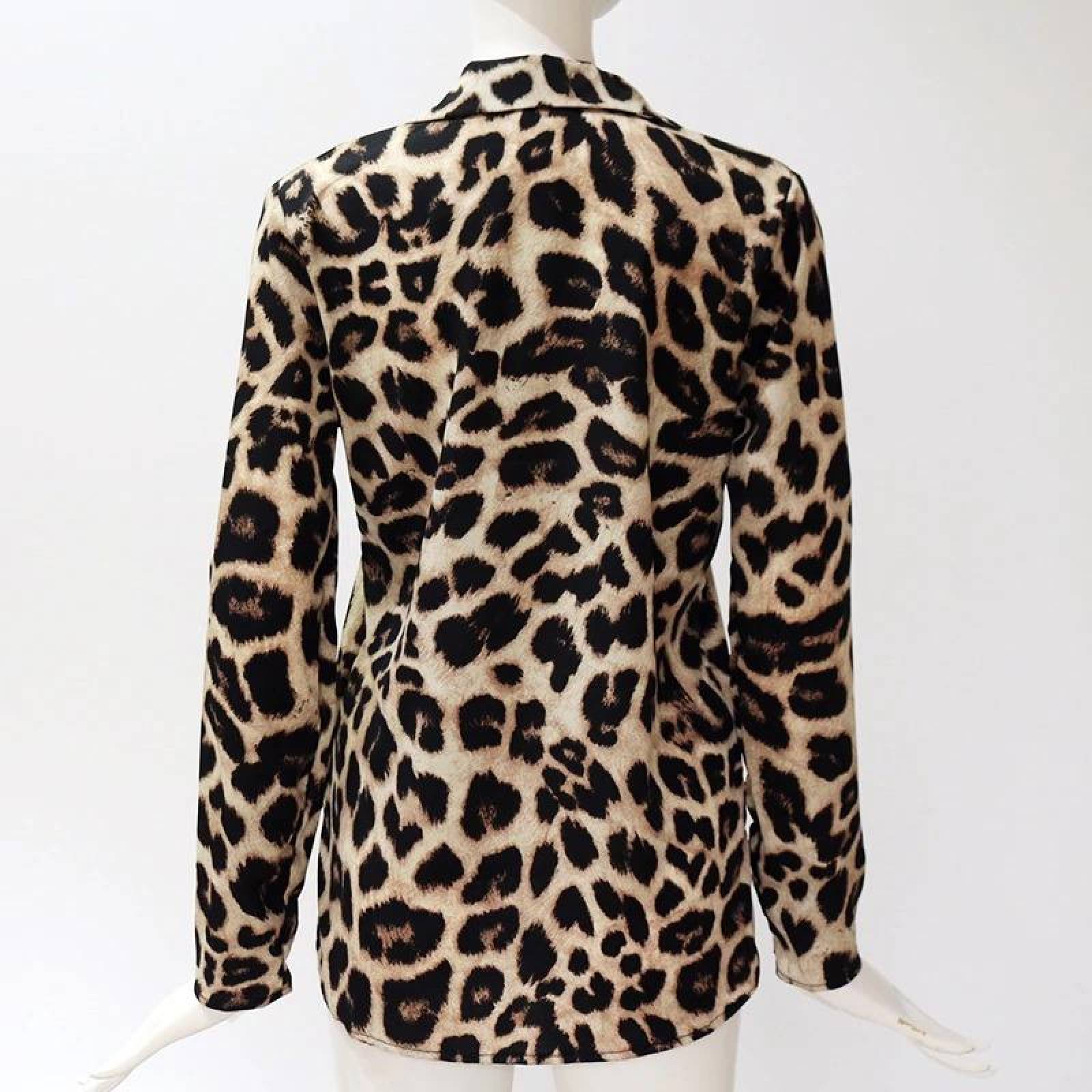 Blusa Para Mujer Vintage Animal Print Leopardo Mpb-519 