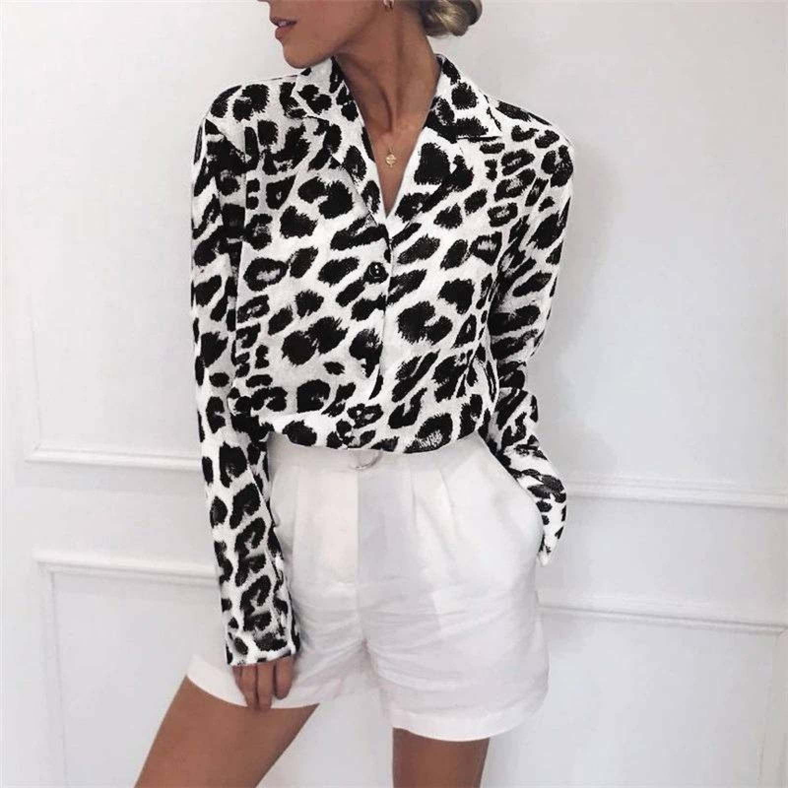 Blusa Para Mujer Vintage Animal Print Leopardo Mpb-519 