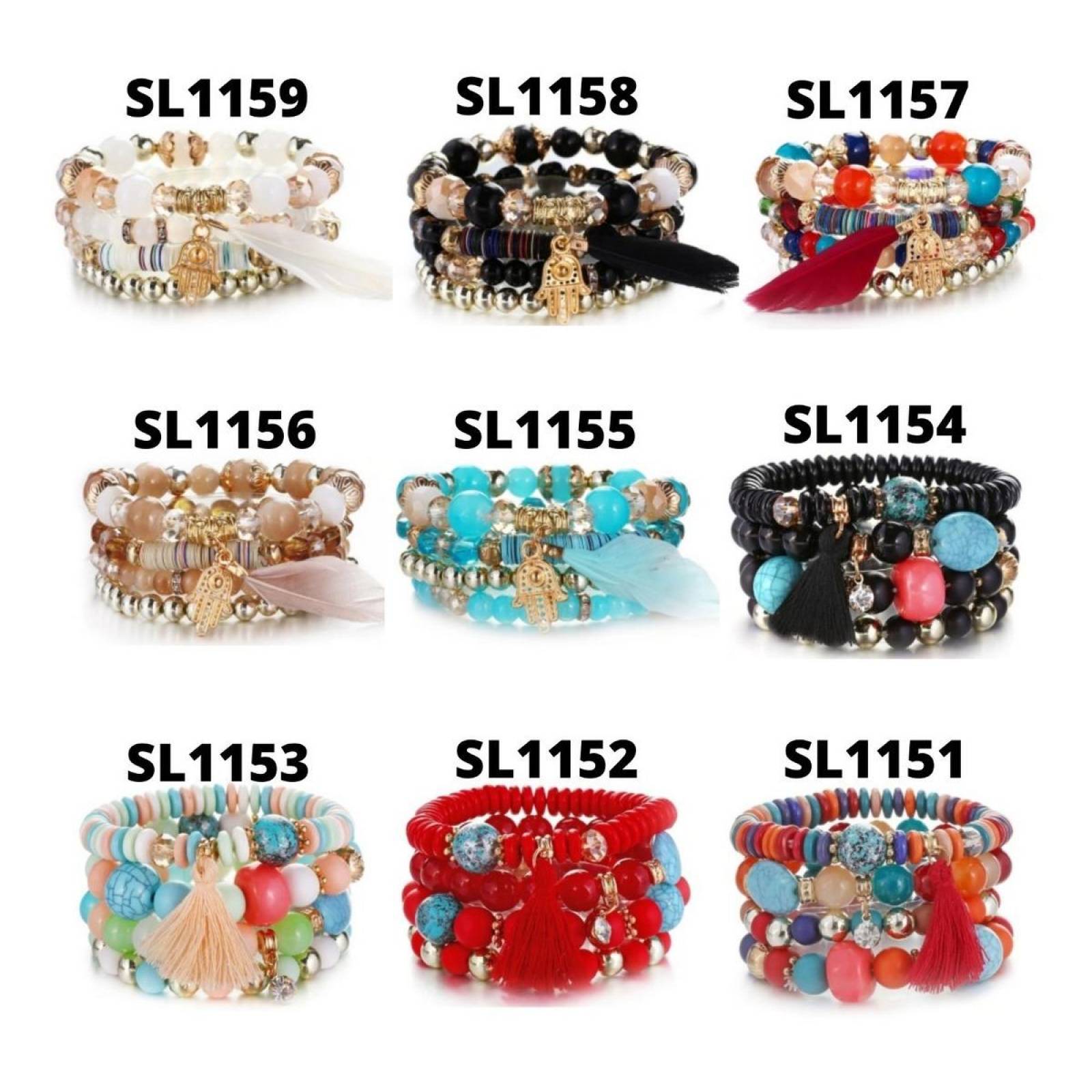 Set 4 Hermosas Pulseras Dama Varios Modelos Mpb-088 088 SL1156