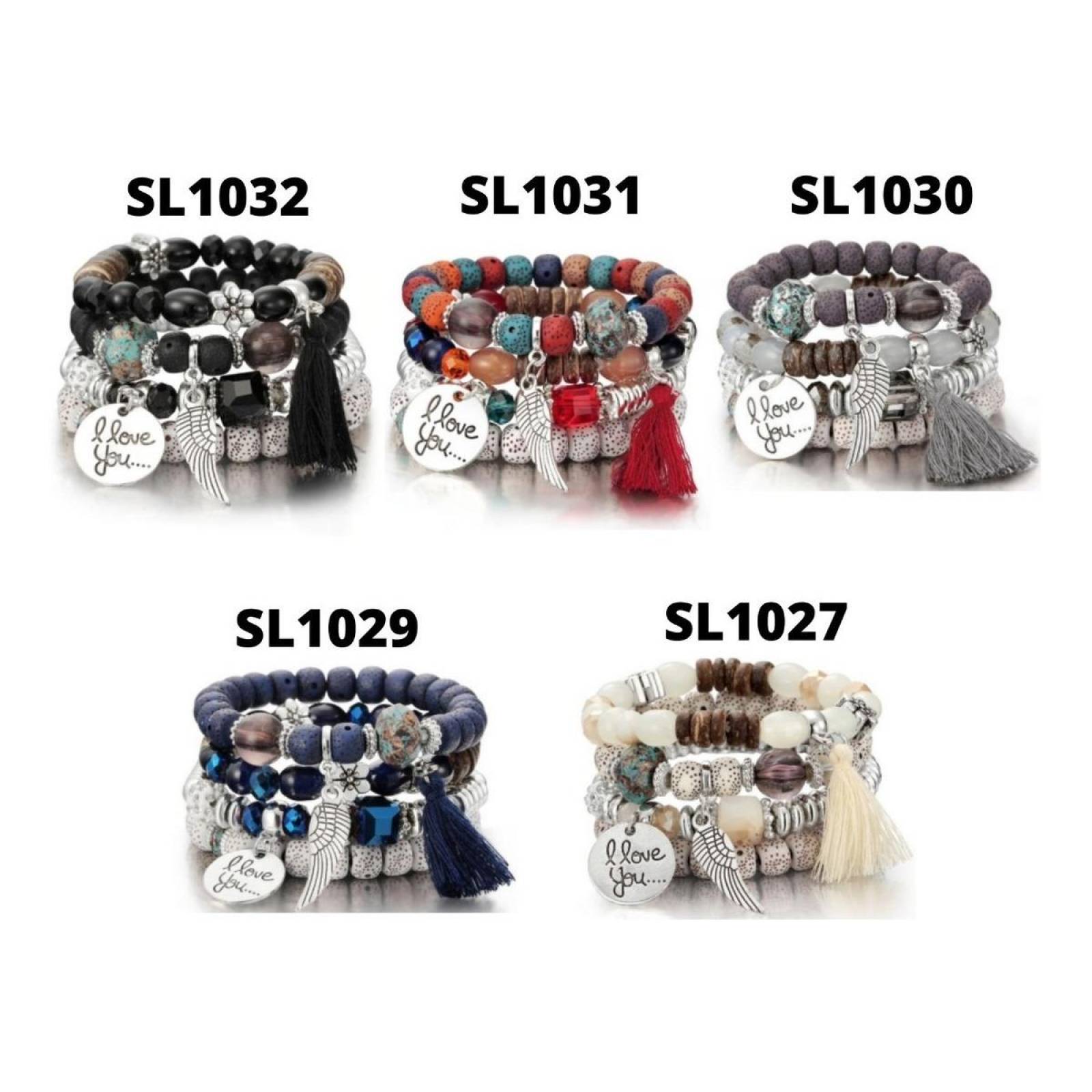 Set 4 Hermosas Pulseras Dama Varios Modelos Mpb-088 088 SL1156