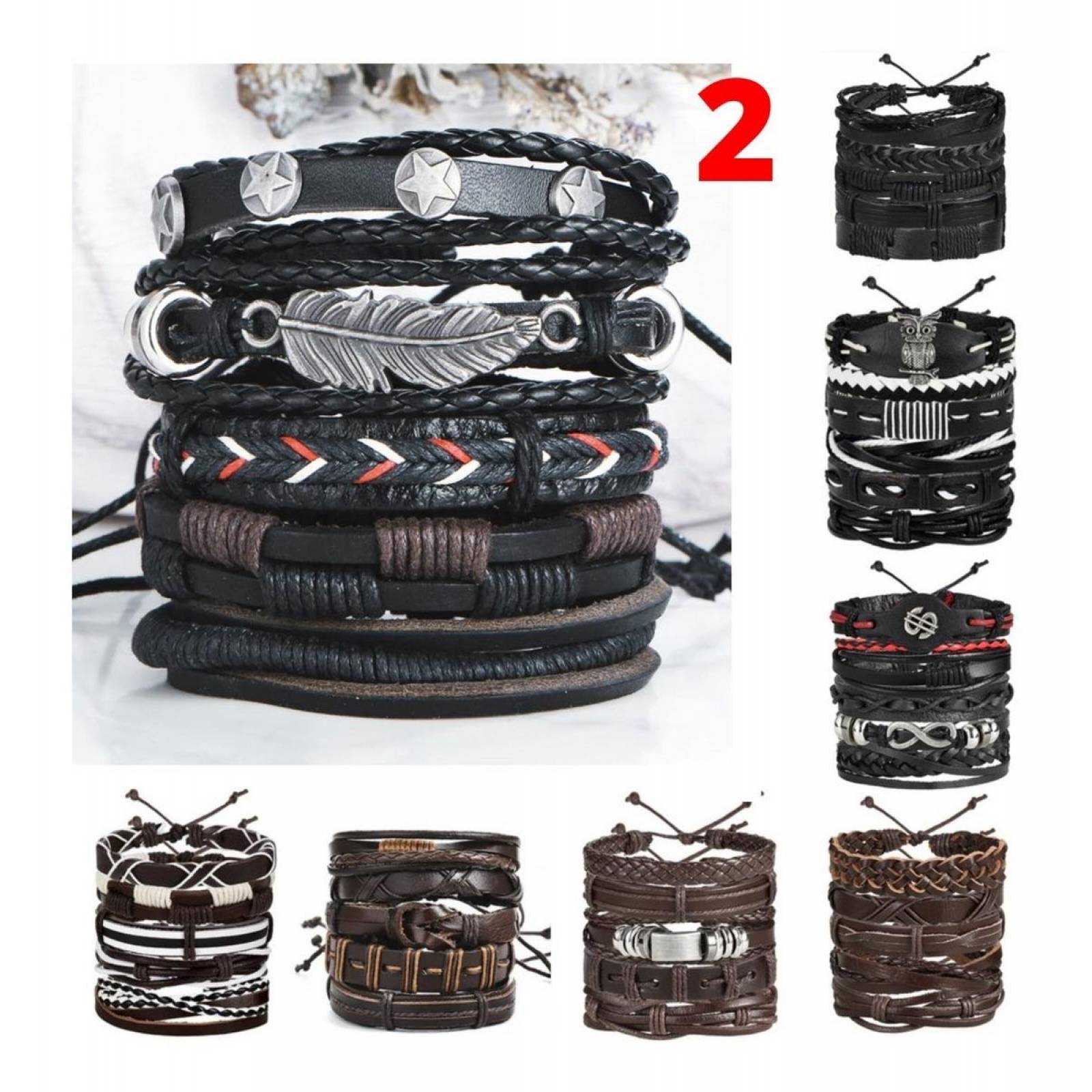 Set Pulseras Brazaletes Varios Modelos Mayoreo J-001 02 - BJDY707