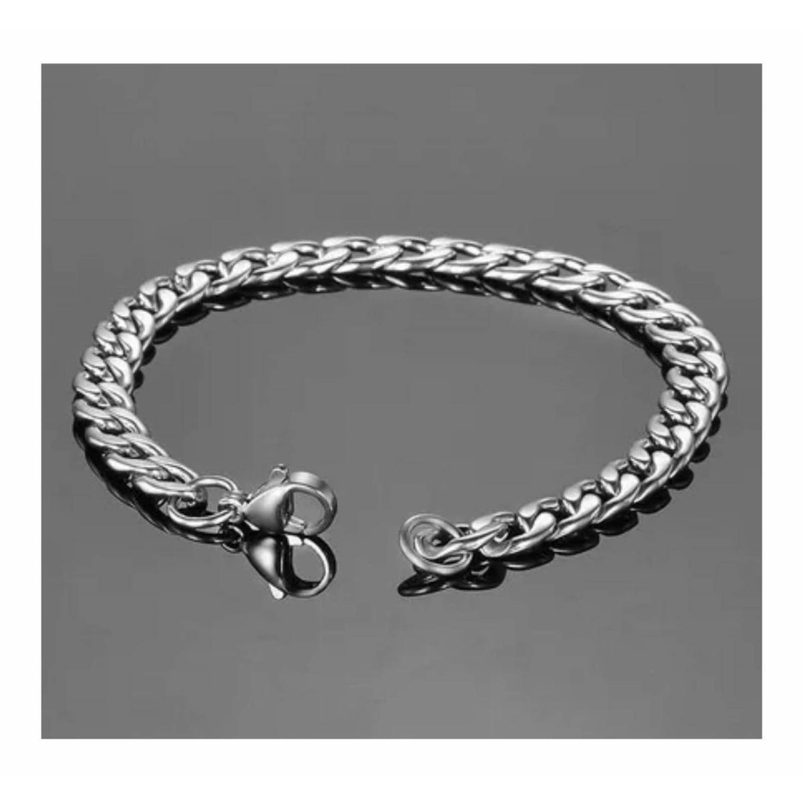Pulsera Tejido Cubano Acero Inoxidable Grosor 7mm Mpb-578 20CM/7MM 20 CM 20 cm / 7 mm