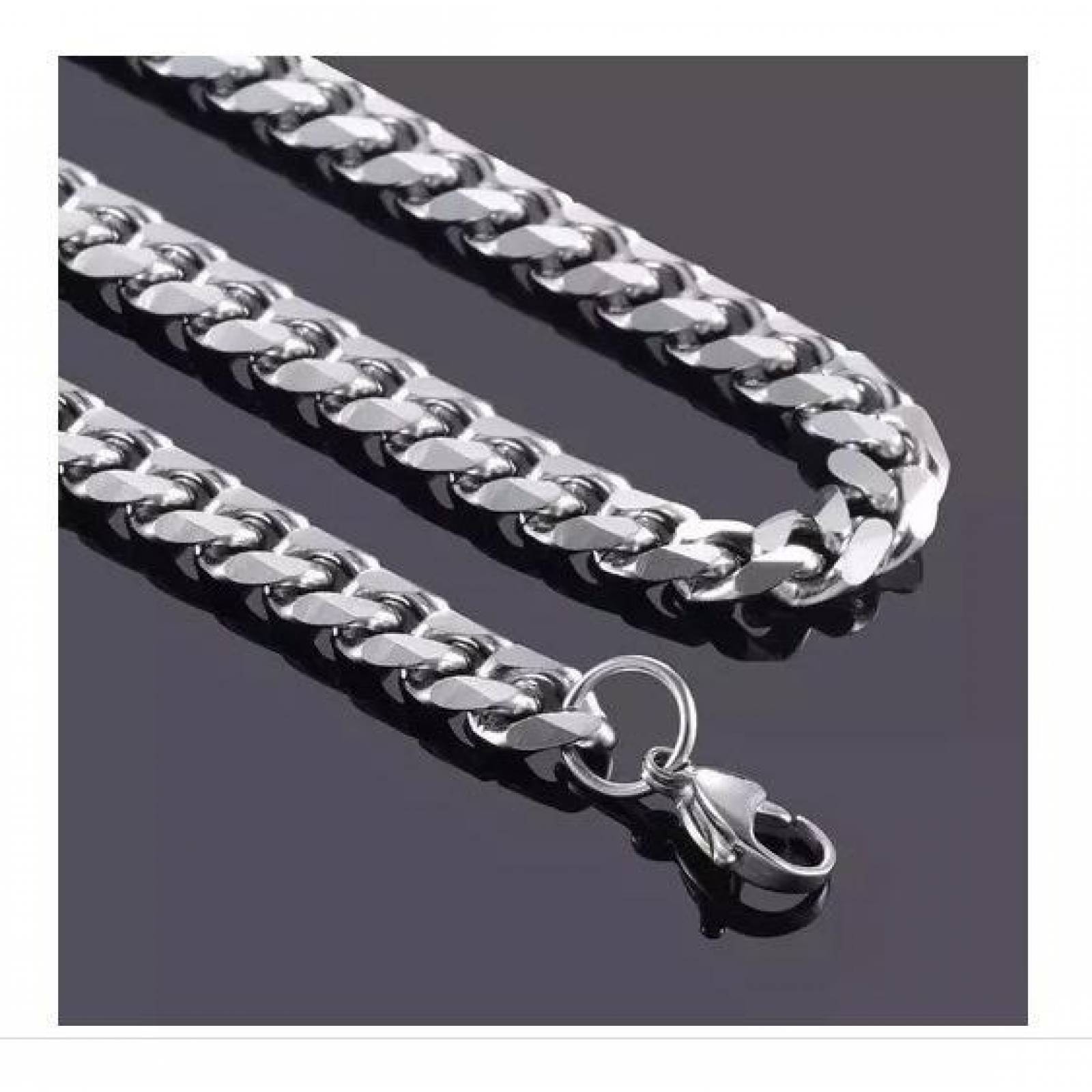 Pulsera Tejido Cubano Acero Inoxidable Grosor 7mm Mpb-578 20CM/7MM 20 CM 20 cm / 7 mm
