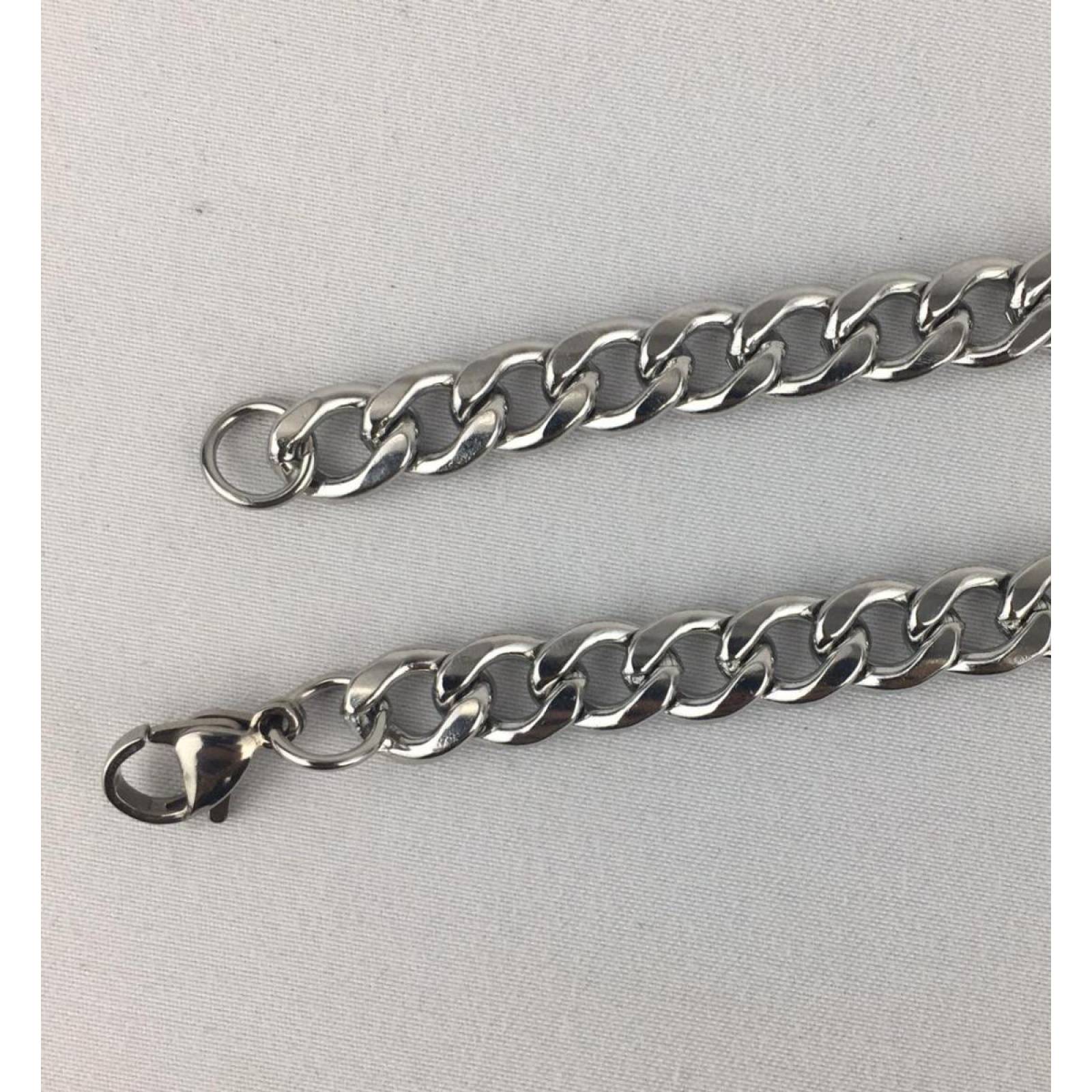 Pulsera Tejido Cubano Acero Inoxidable Grosor 7mm Mpb-578 20CM/7MM 20 CM 20 cm / 7 mm